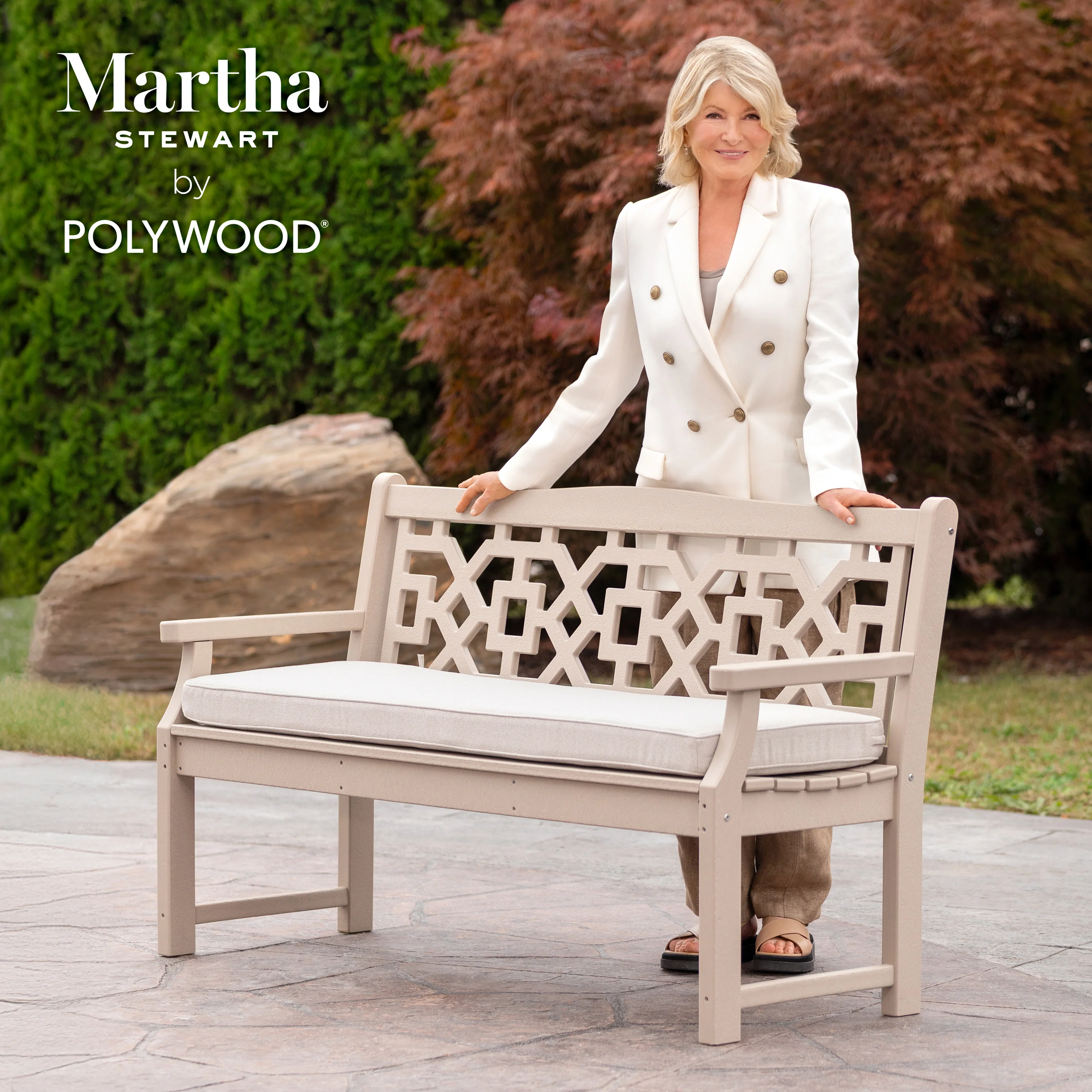 Chinoiserie 60" Garden Bench - Image 4