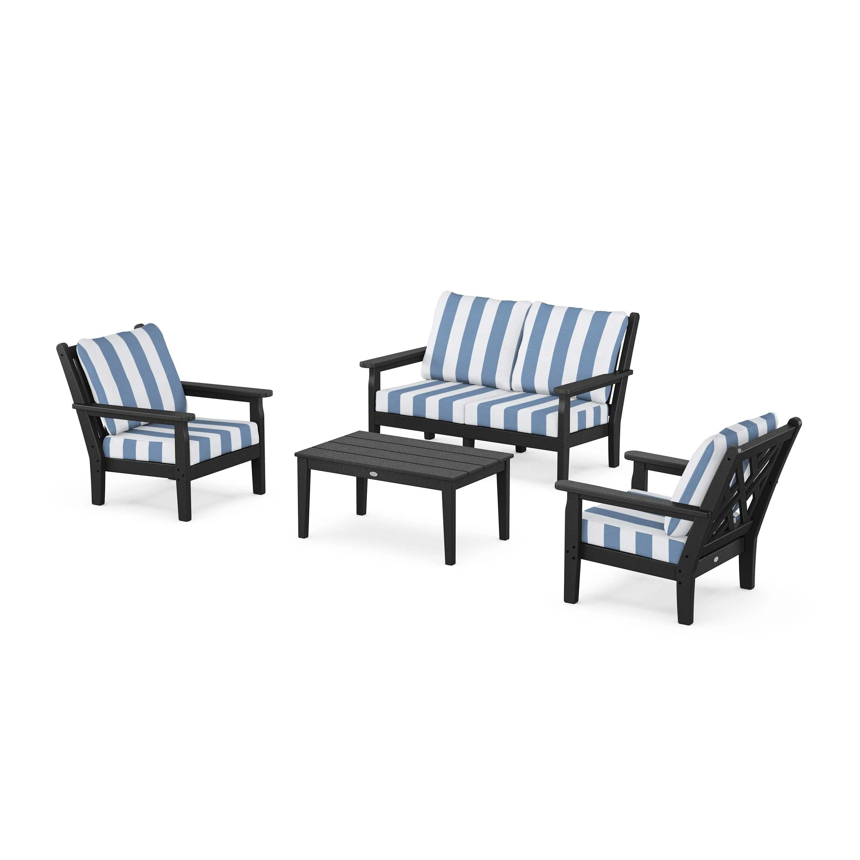 Chippendale 4-Piece Deep Seating Set with Loveseat - Image 102