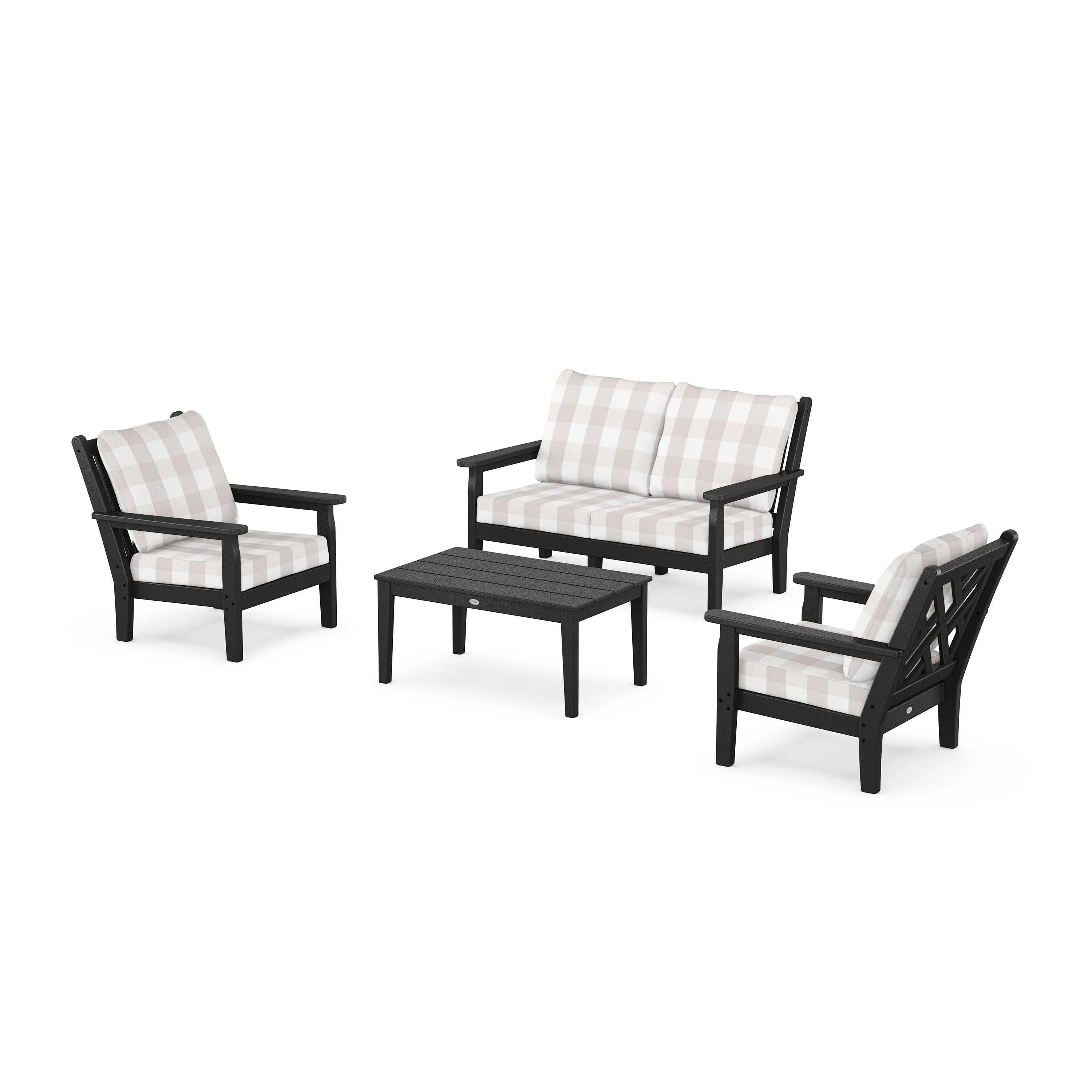 Chippendale 4-Piece Deep Seating Set with Loveseat - Image 103