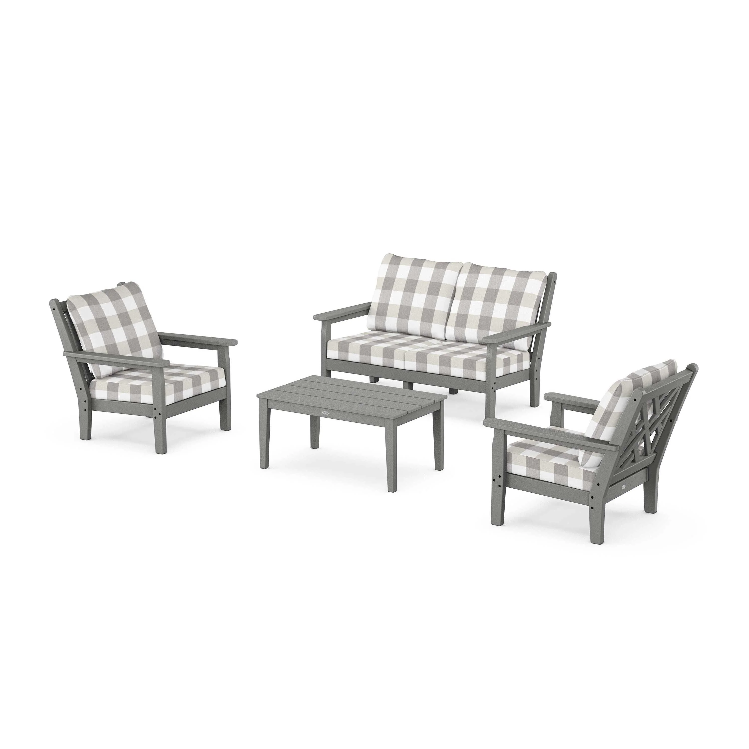 Chippendale 4-Piece Deep Seating Set with Loveseat - Image 105