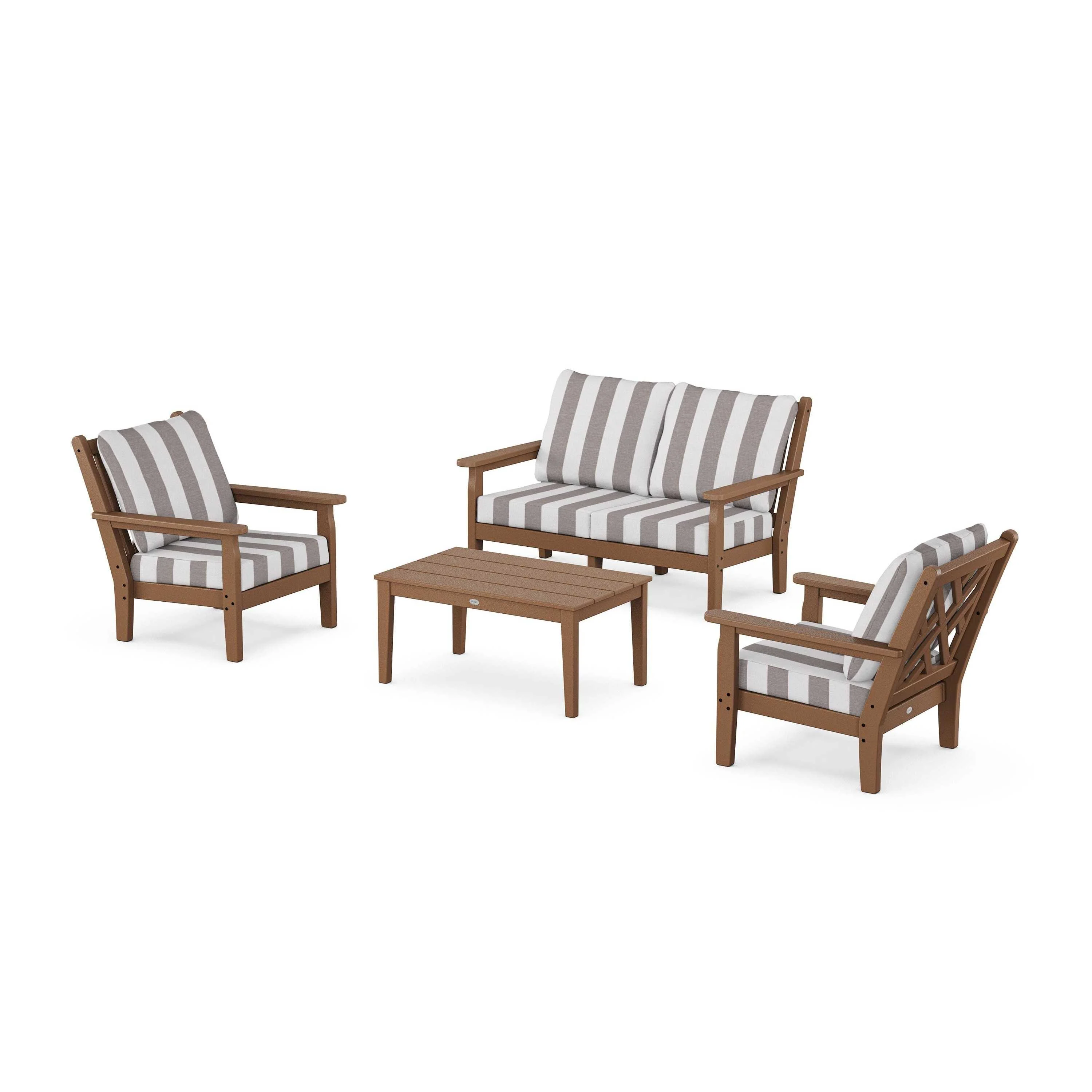 Chippendale 4-Piece Deep Seating Set with Loveseat - Image 107