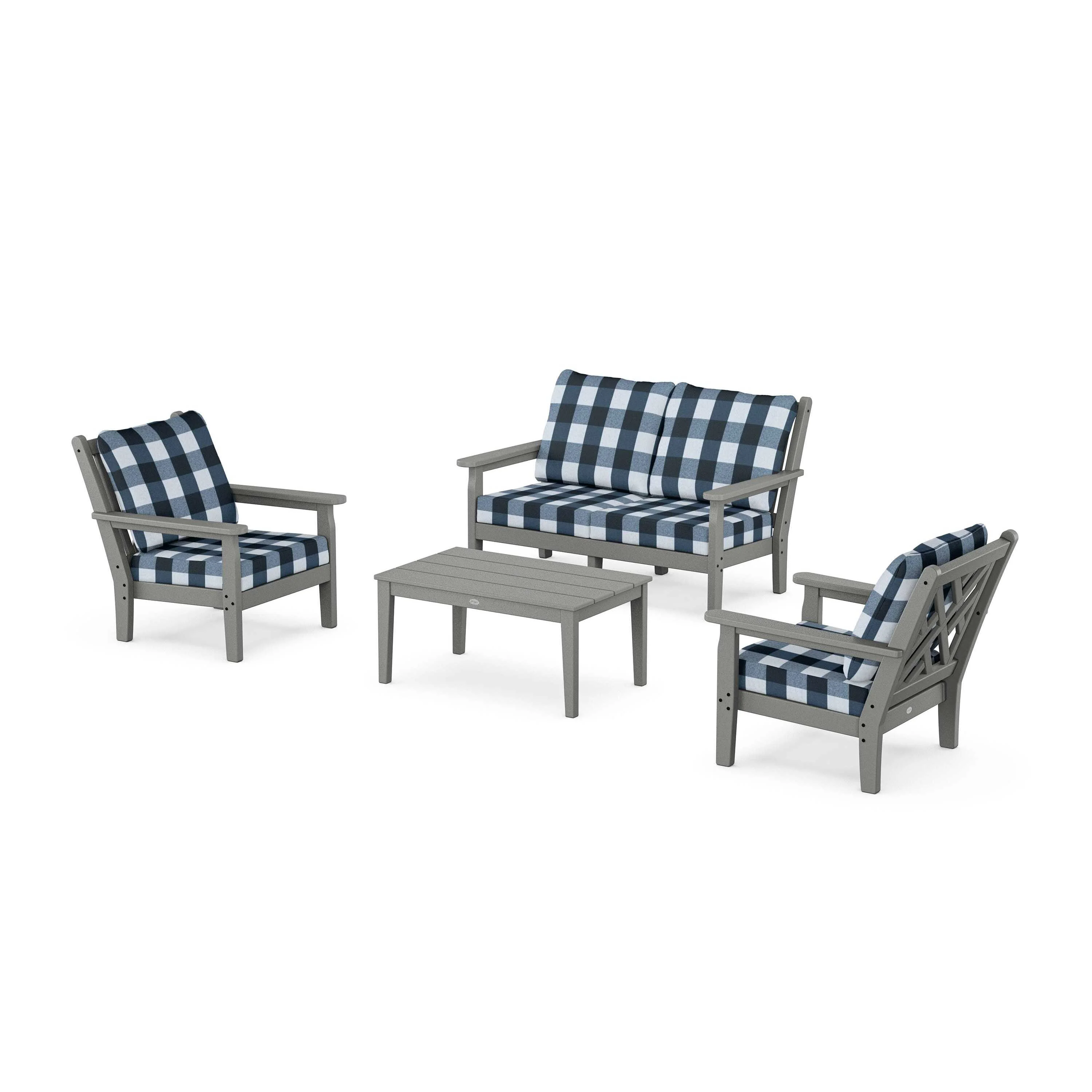 Chippendale 4-Piece Deep Seating Set with Loveseat - Image 113