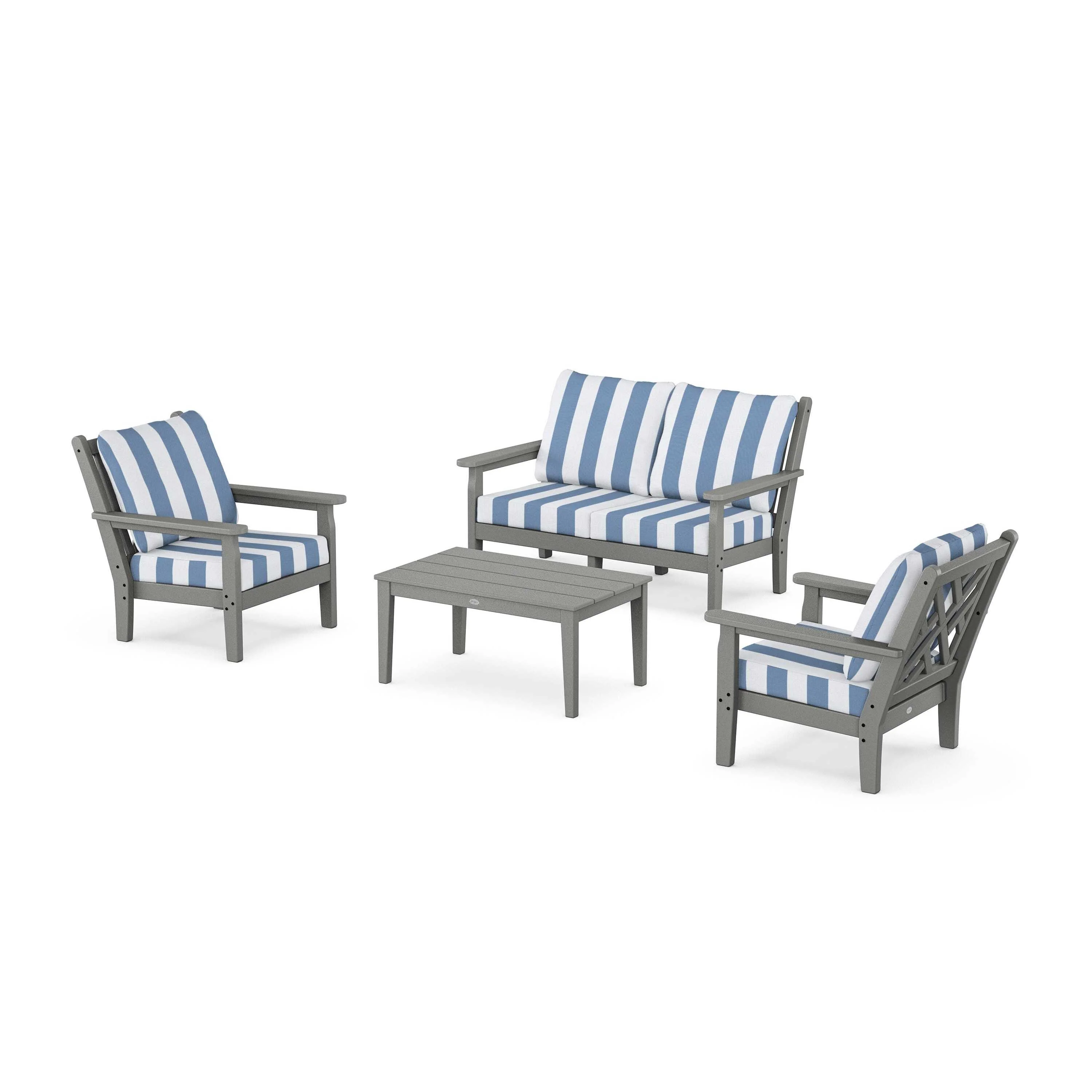 Chippendale 4-Piece Deep Seating Set with Loveseat - Image 123
