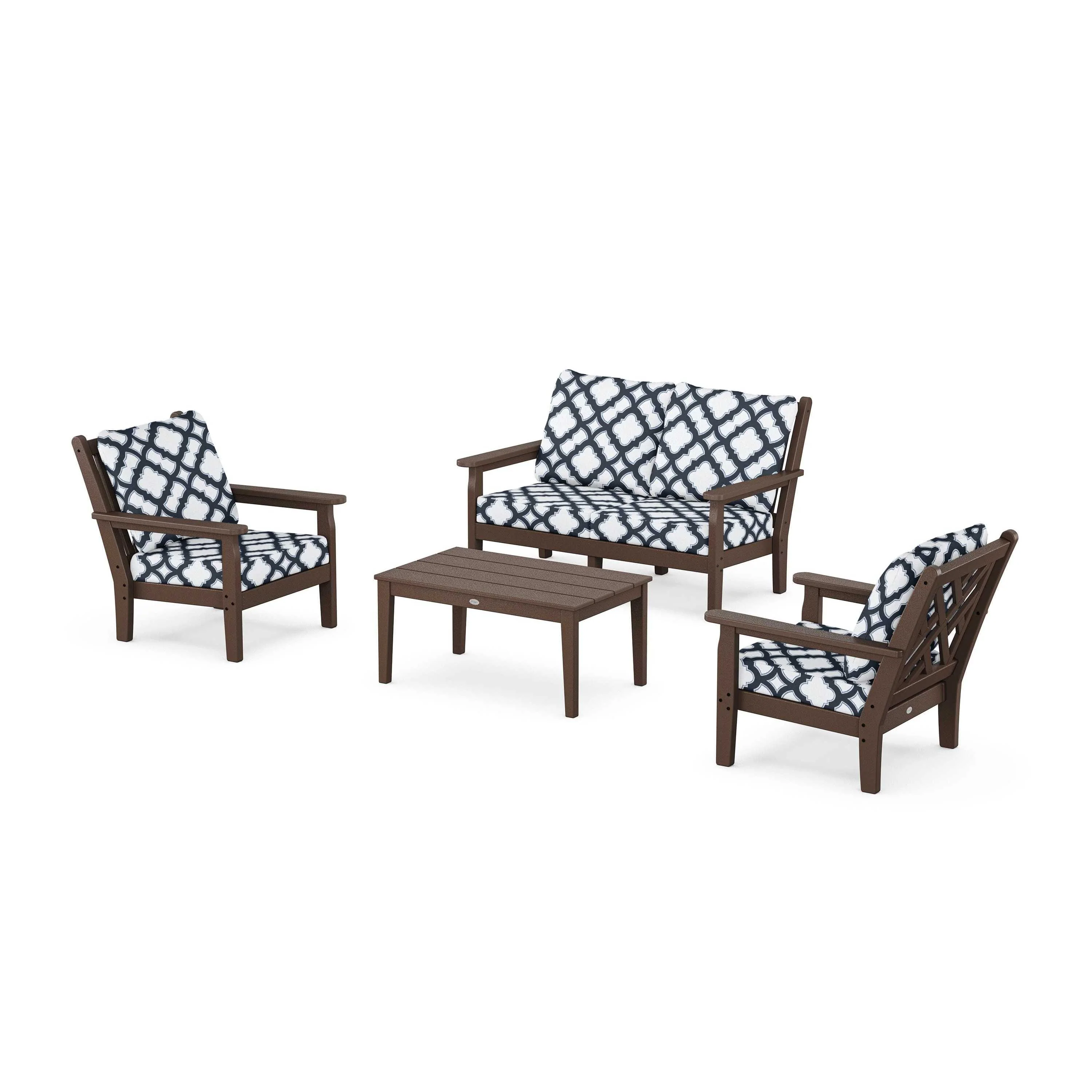 Chippendale 4-Piece Deep Seating Set with Loveseat - Image 125