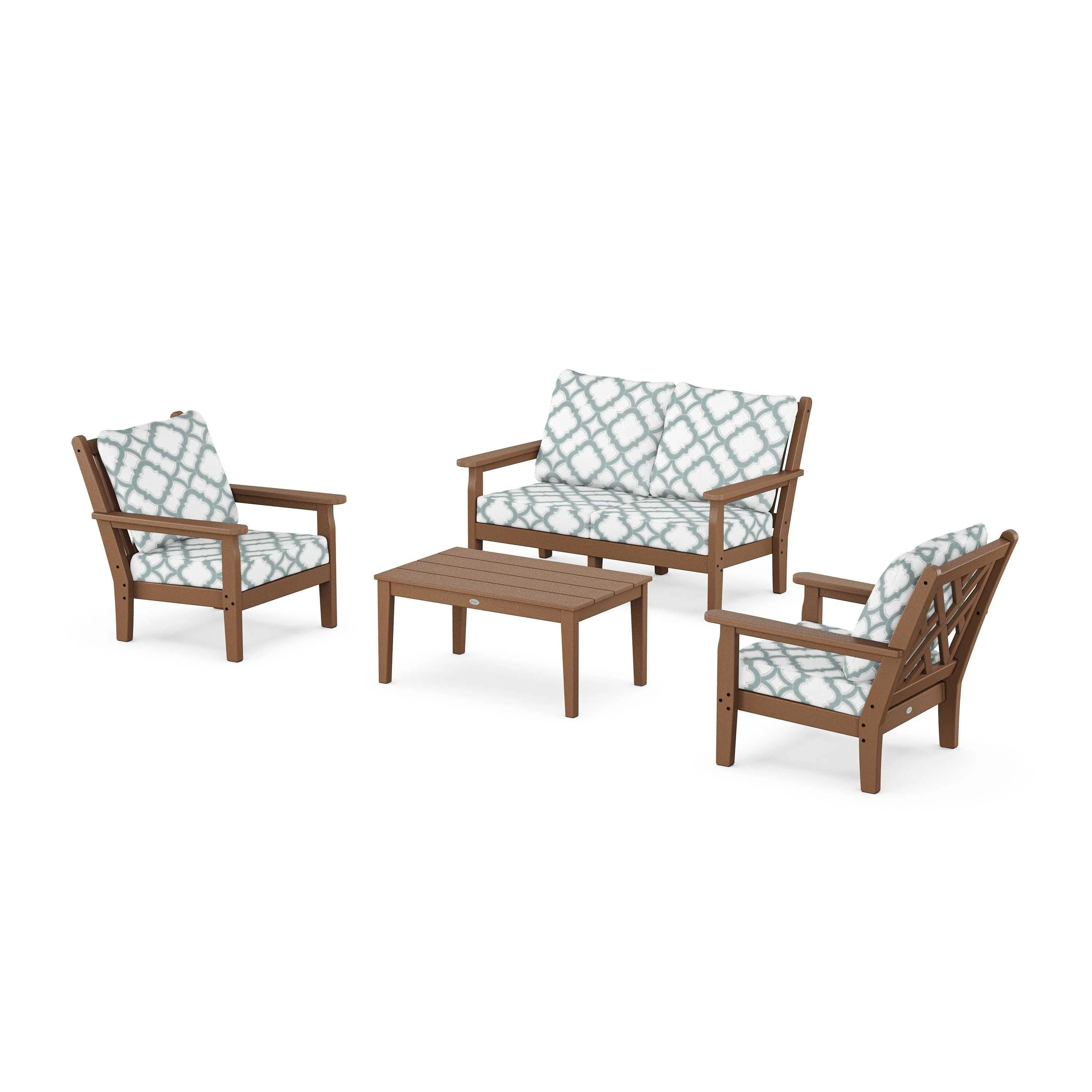 Chippendale 4-Piece Deep Seating Set with Loveseat - Image 130