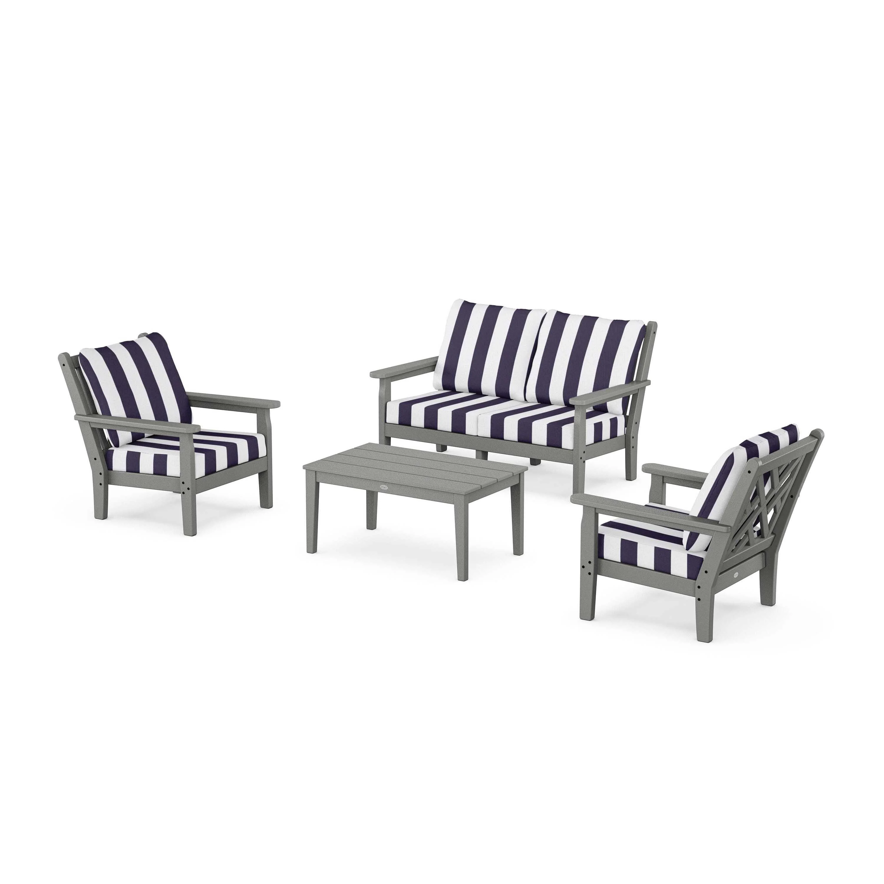 Chippendale 4-Piece Deep Seating Set with Loveseat - Image 131
