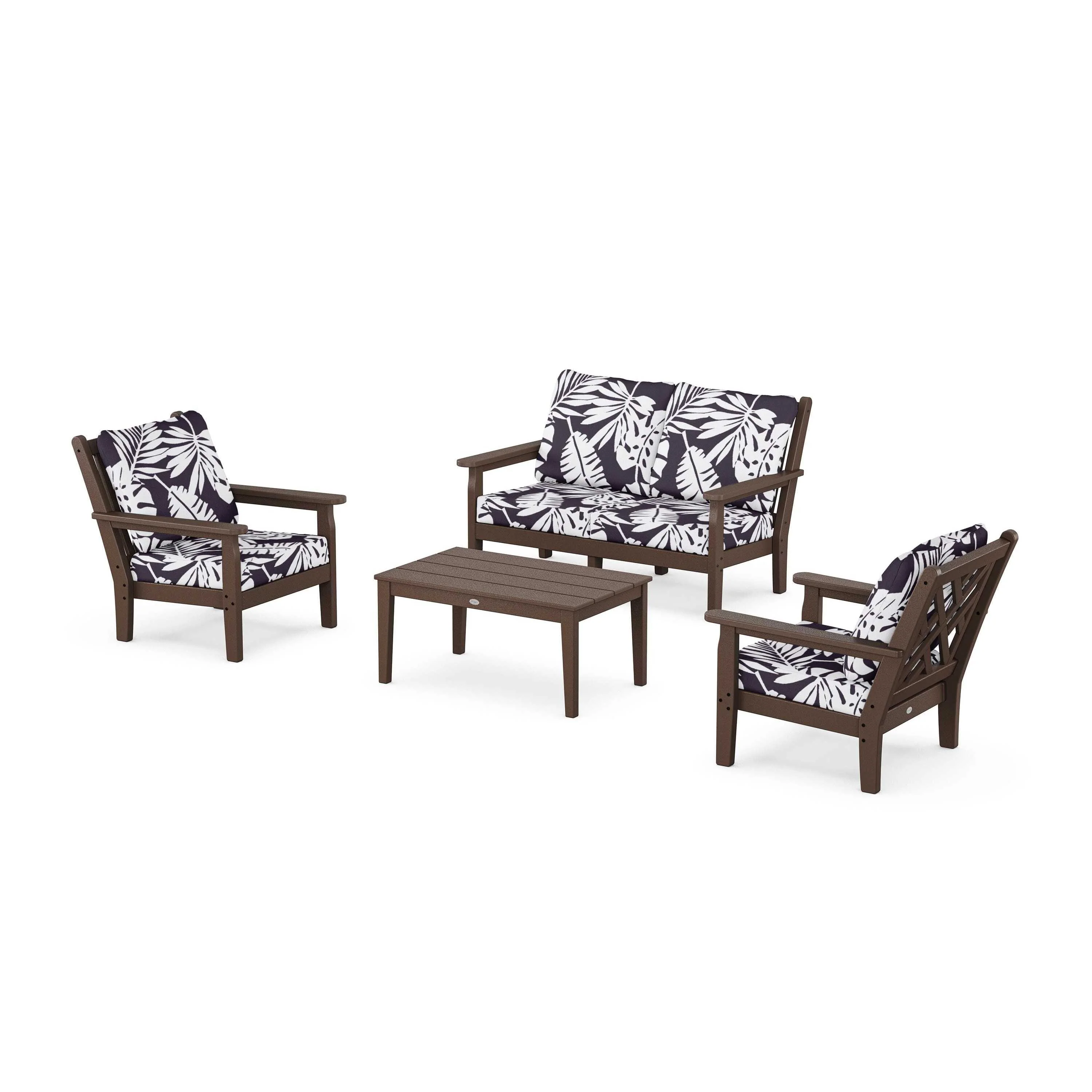 Chippendale 4-Piece Deep Seating Set with Loveseat - Image 132