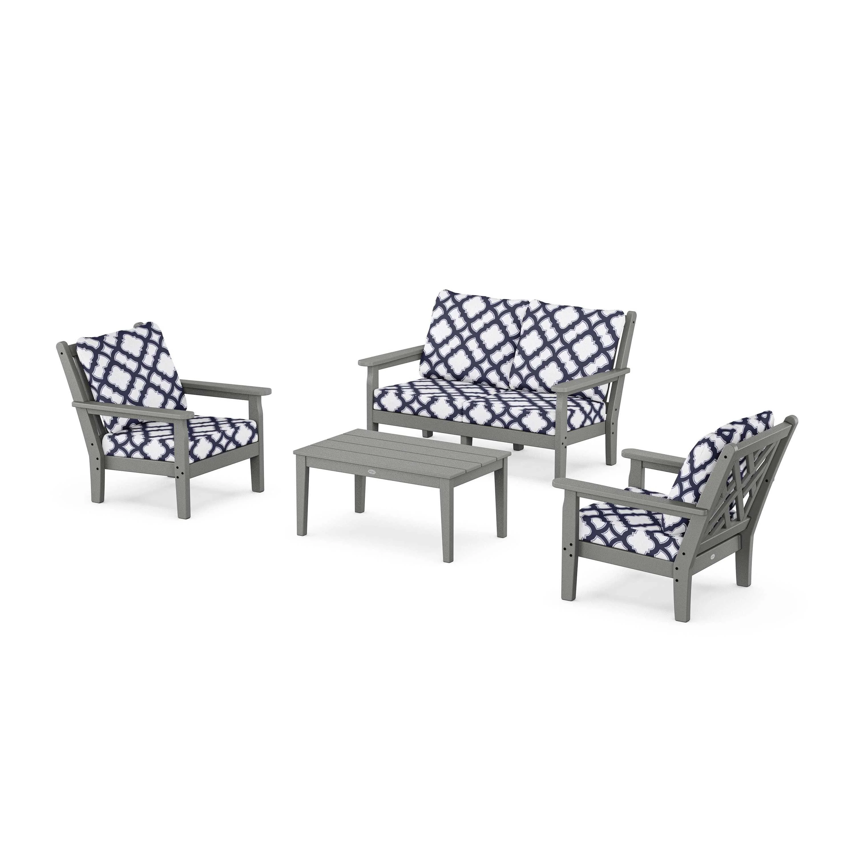 Chippendale 4-Piece Deep Seating Set with Loveseat - Image 134