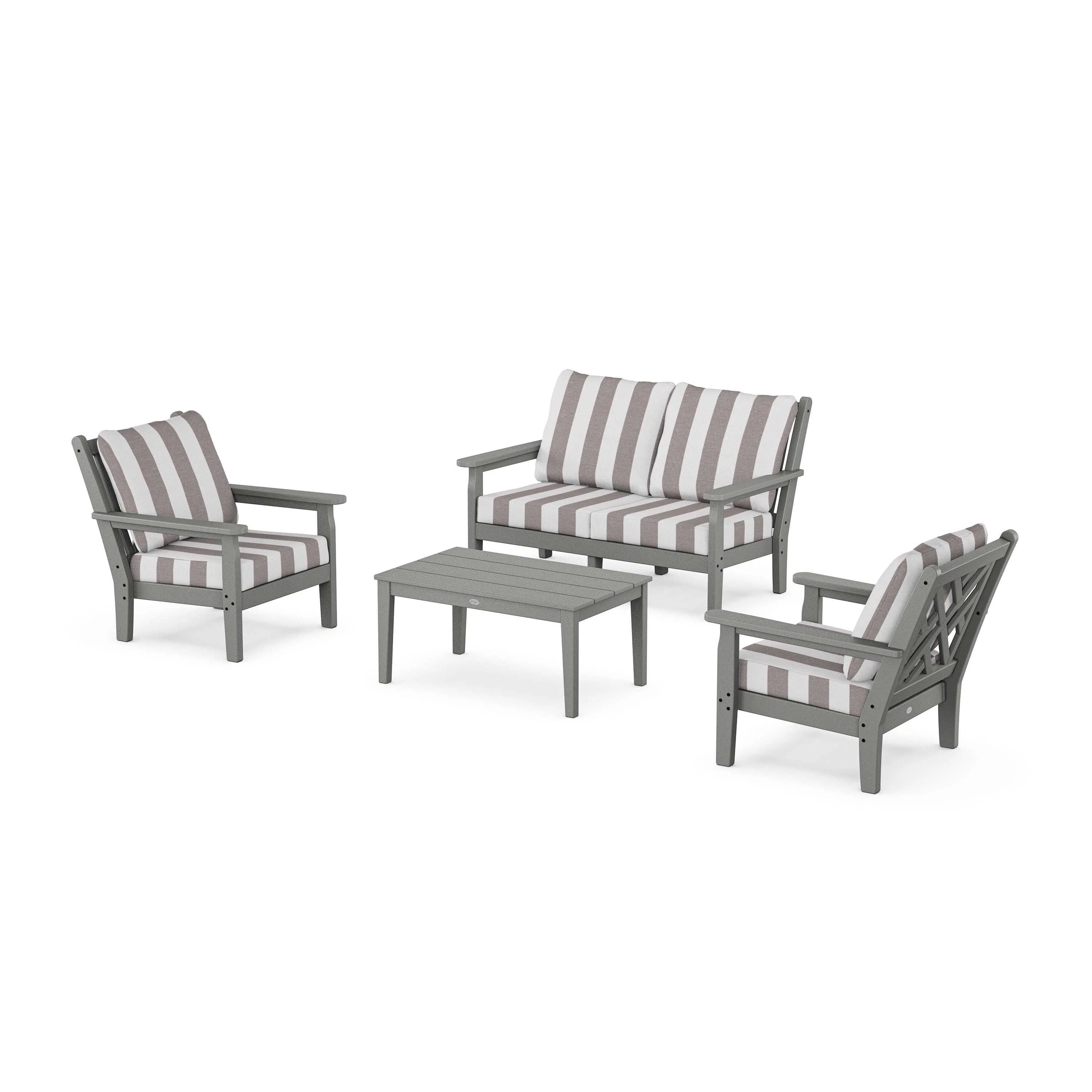 Chippendale 4-Piece Deep Seating Set with Loveseat - Image 138