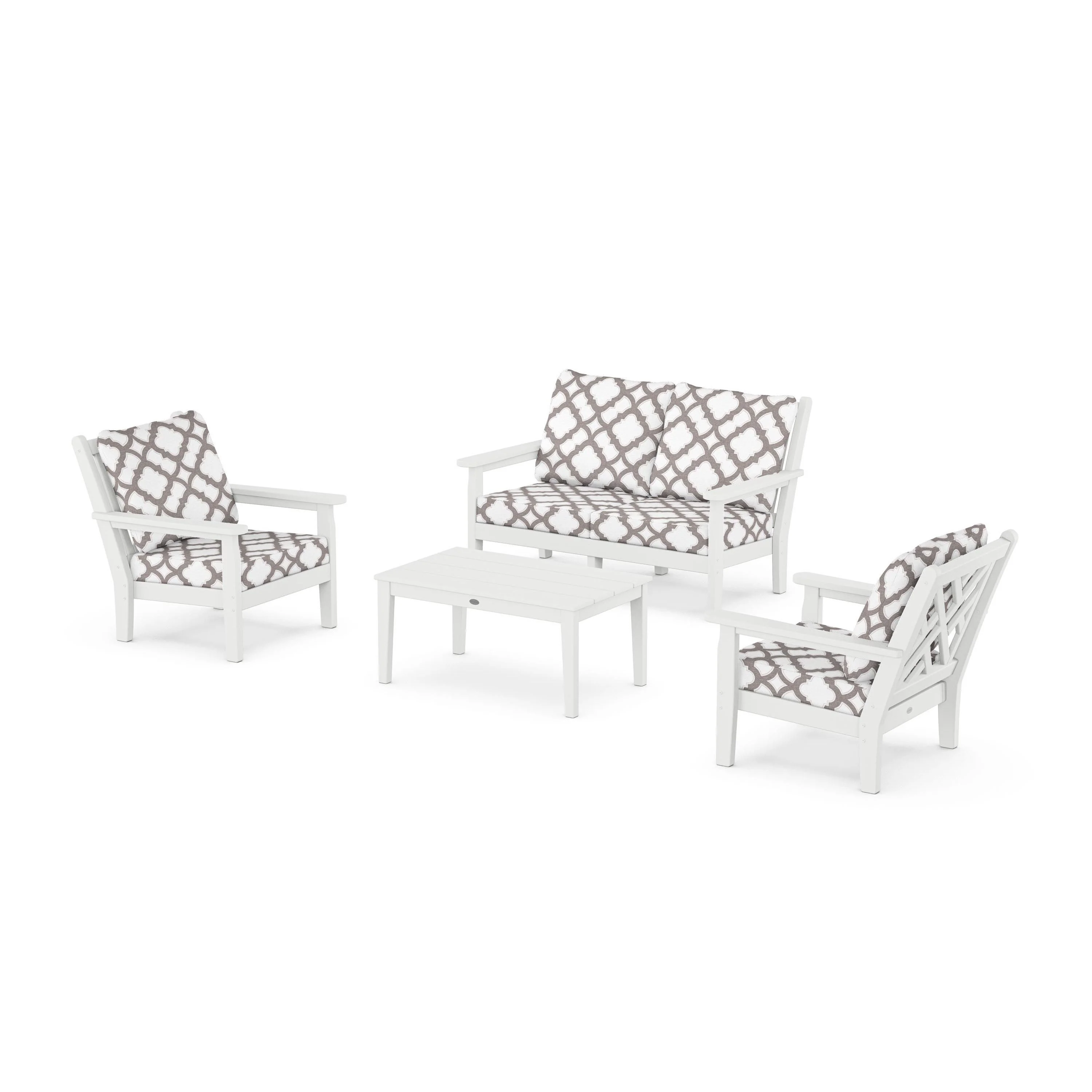 Chippendale 4-Piece Deep Seating Set with Loveseat - Image 142
