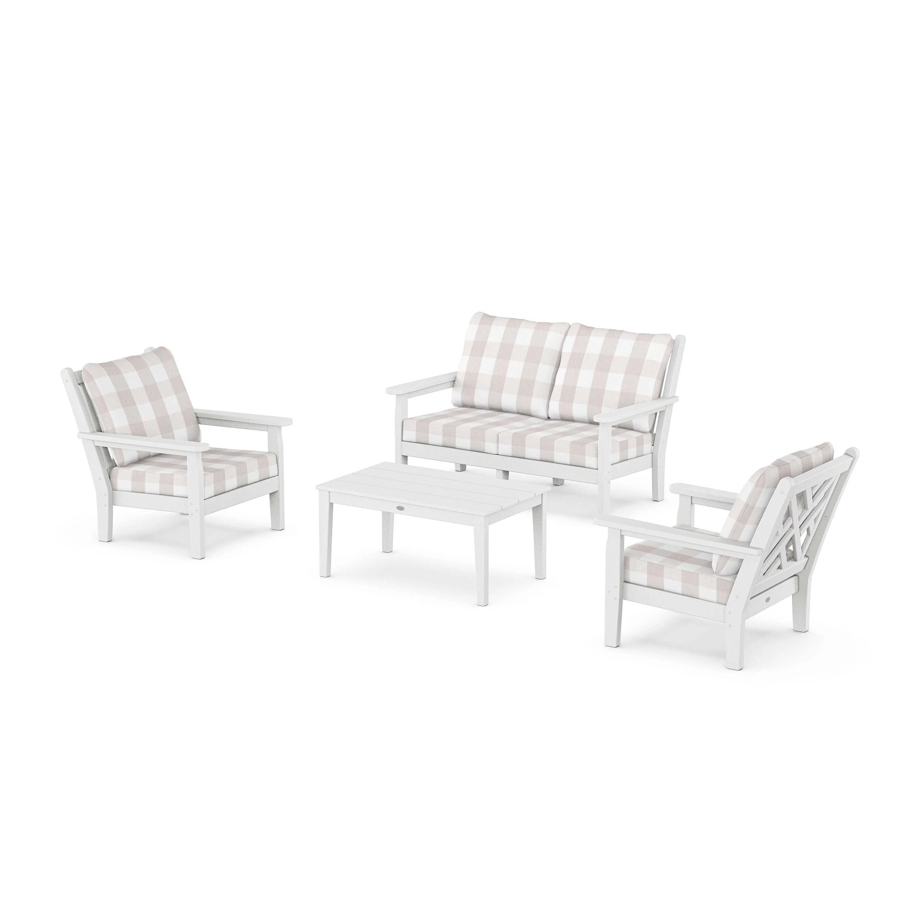 Chippendale 4-Piece Deep Seating Set with Loveseat - Image 143