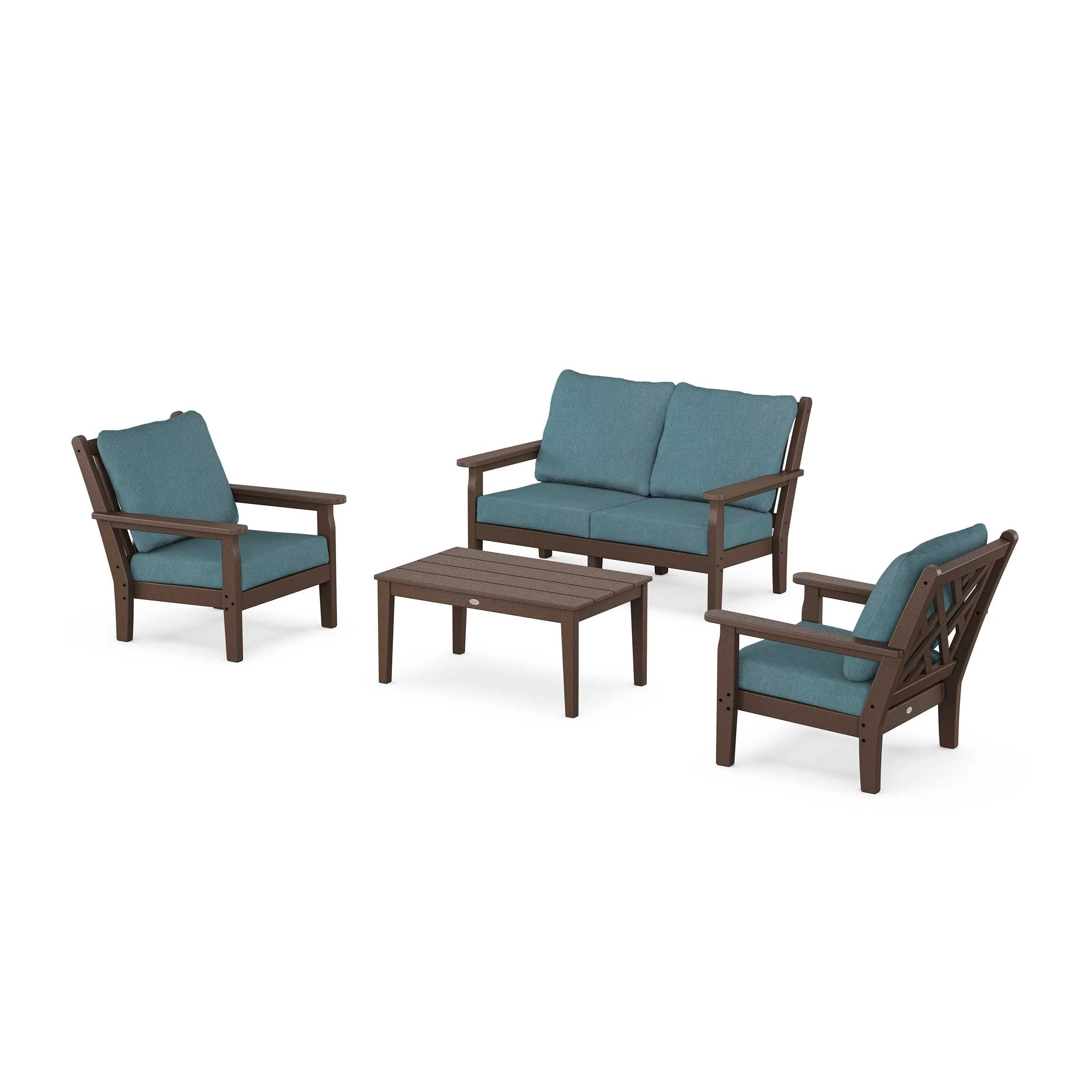 Chippendale 4-Piece Deep Seating Set with Loveseat - Image 144