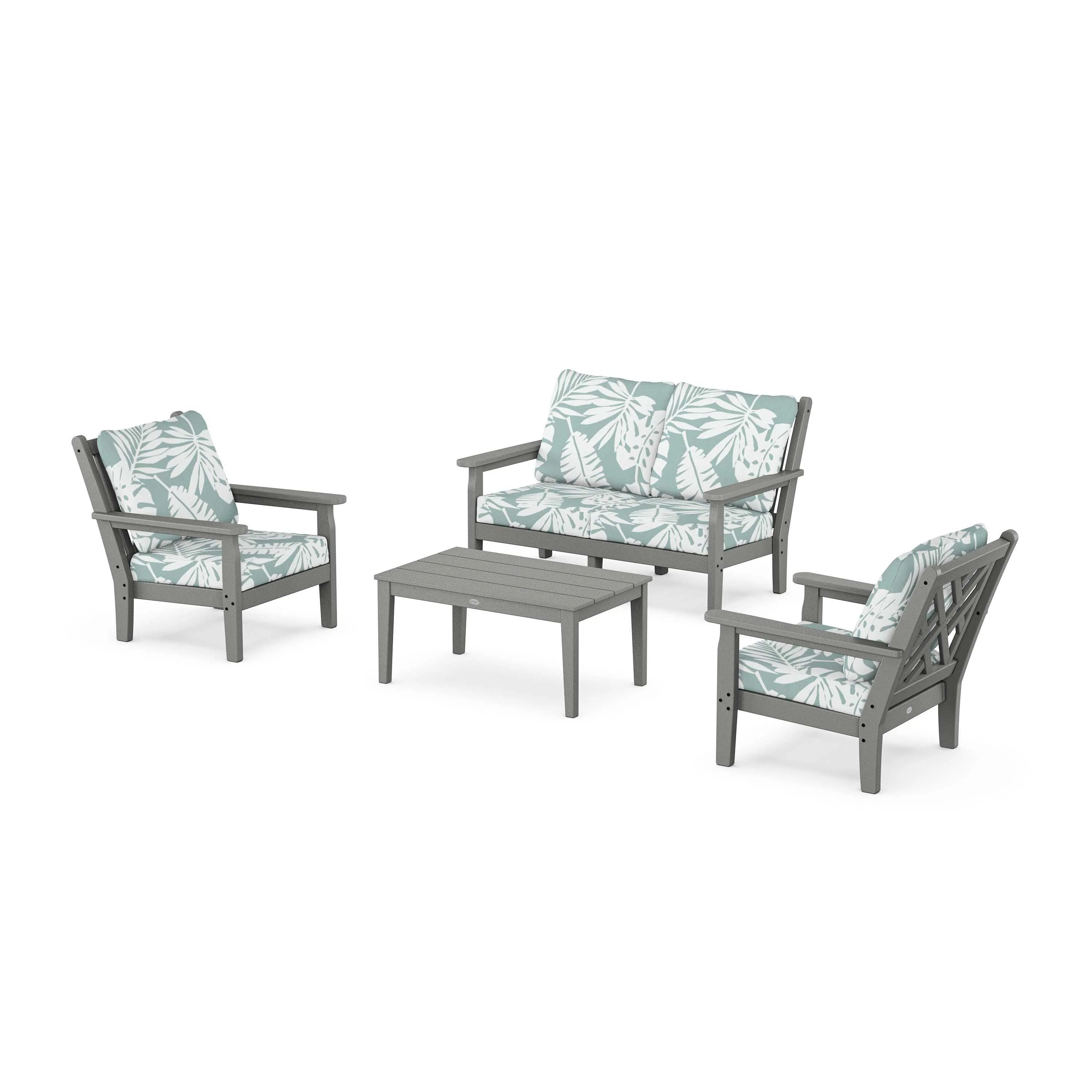 Chippendale 4-Piece Deep Seating Set with Loveseat - Image 145