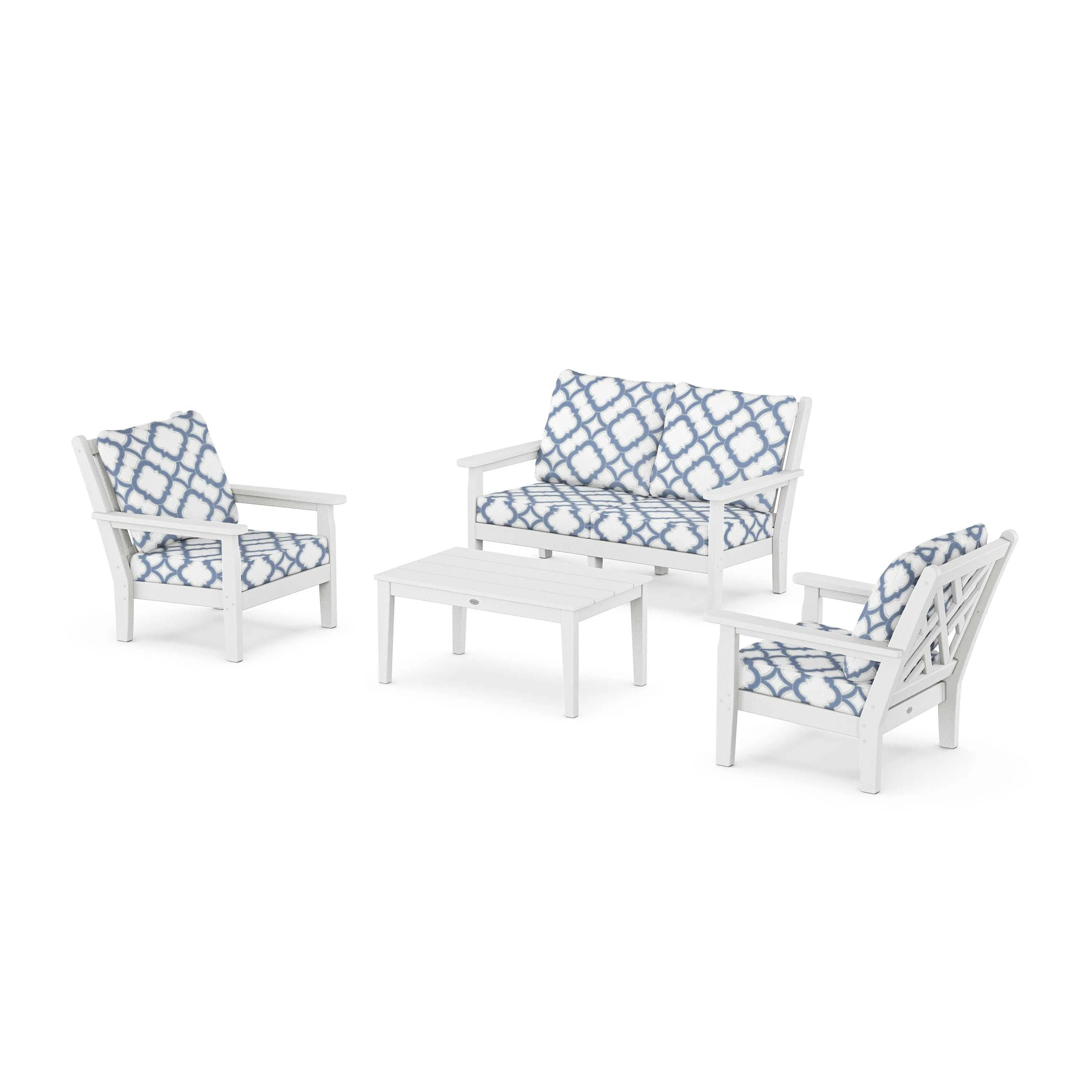 Chippendale 4-Piece Deep Seating Set with Loveseat - Image 148
