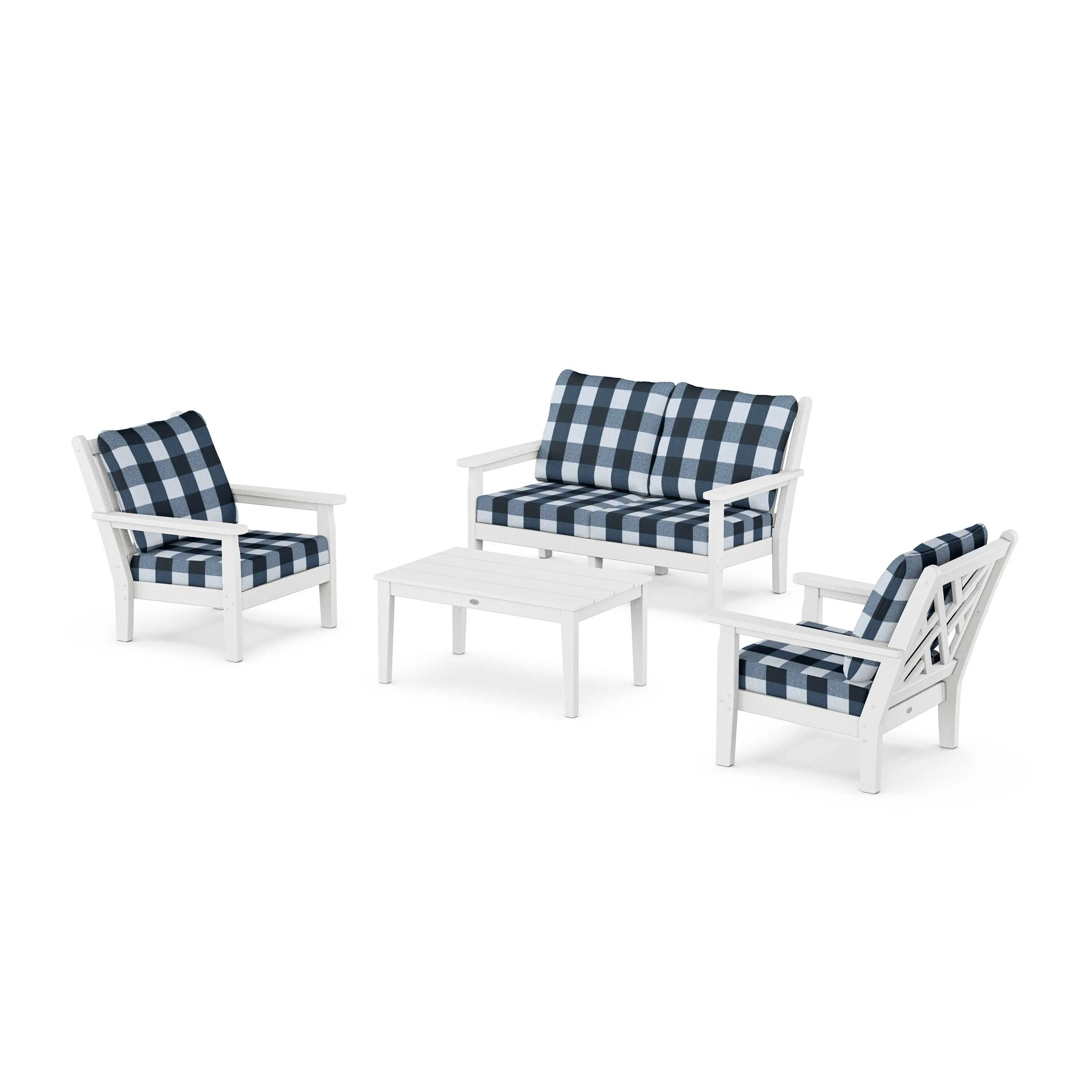Chippendale 4-Piece Deep Seating Set with Loveseat - Image 150