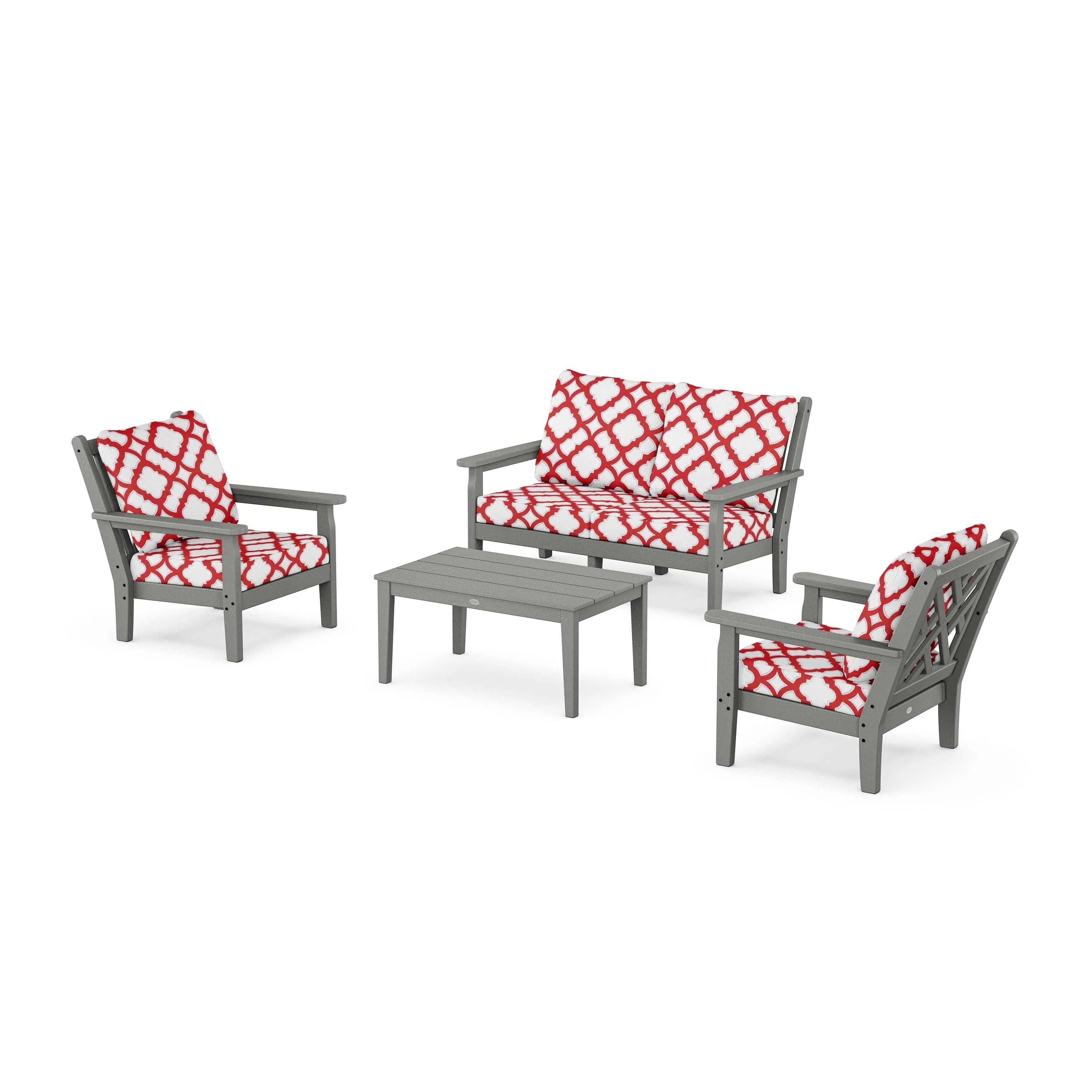 Chippendale 4-Piece Deep Seating Set with Loveseat - Image 152