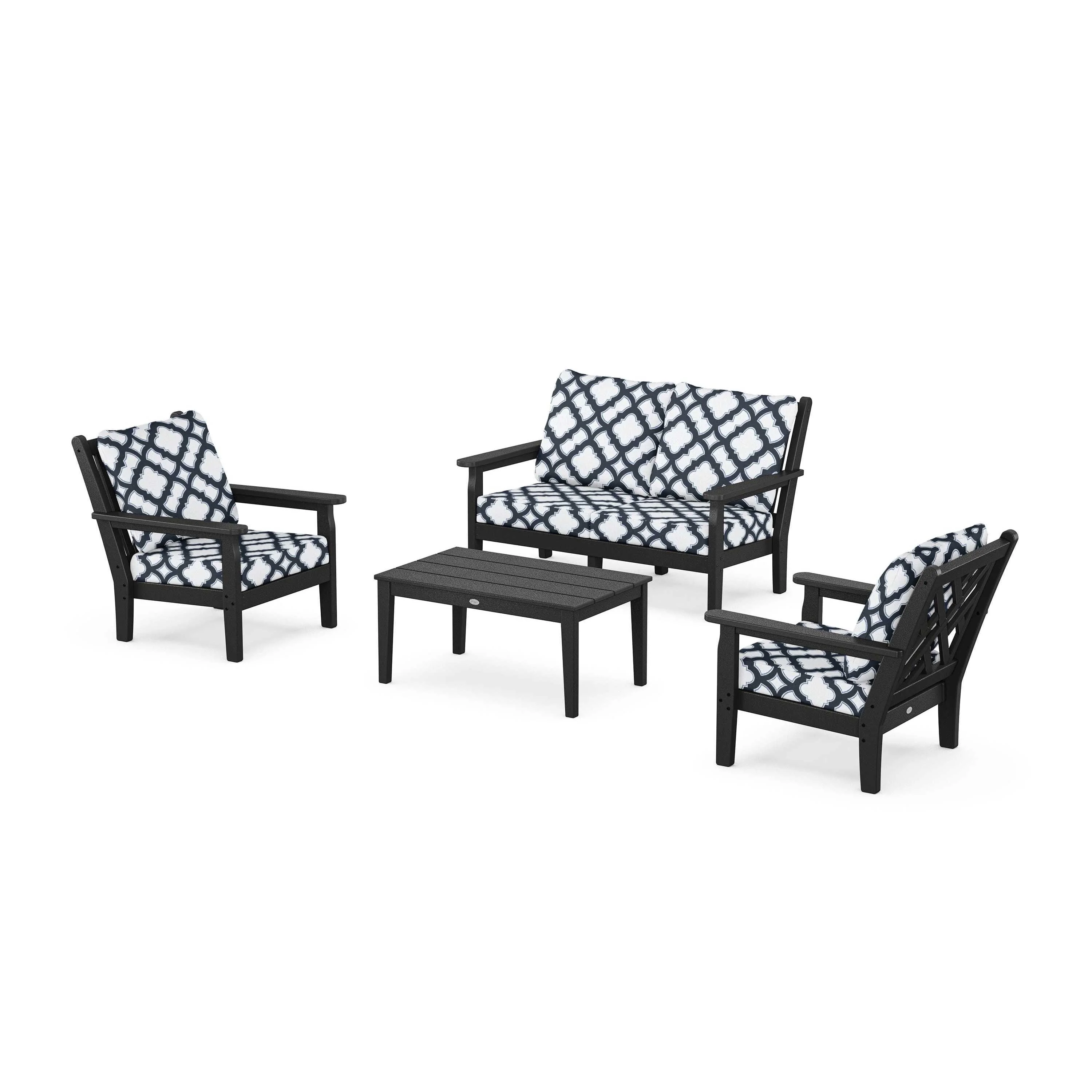 Chippendale 4-Piece Deep Seating Set with Loveseat - Image 153