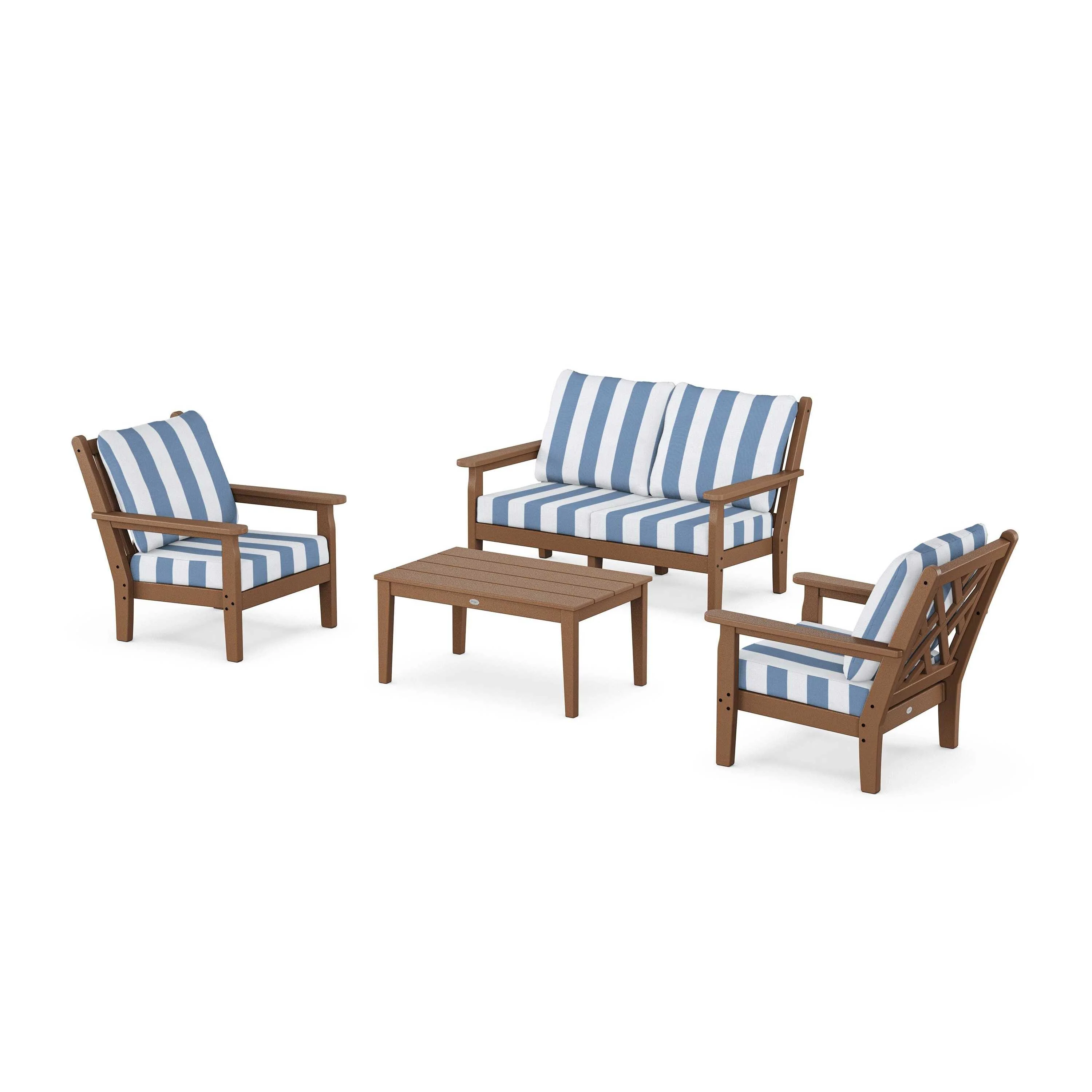 Chippendale 4-Piece Deep Seating Set with Loveseat - Image 154