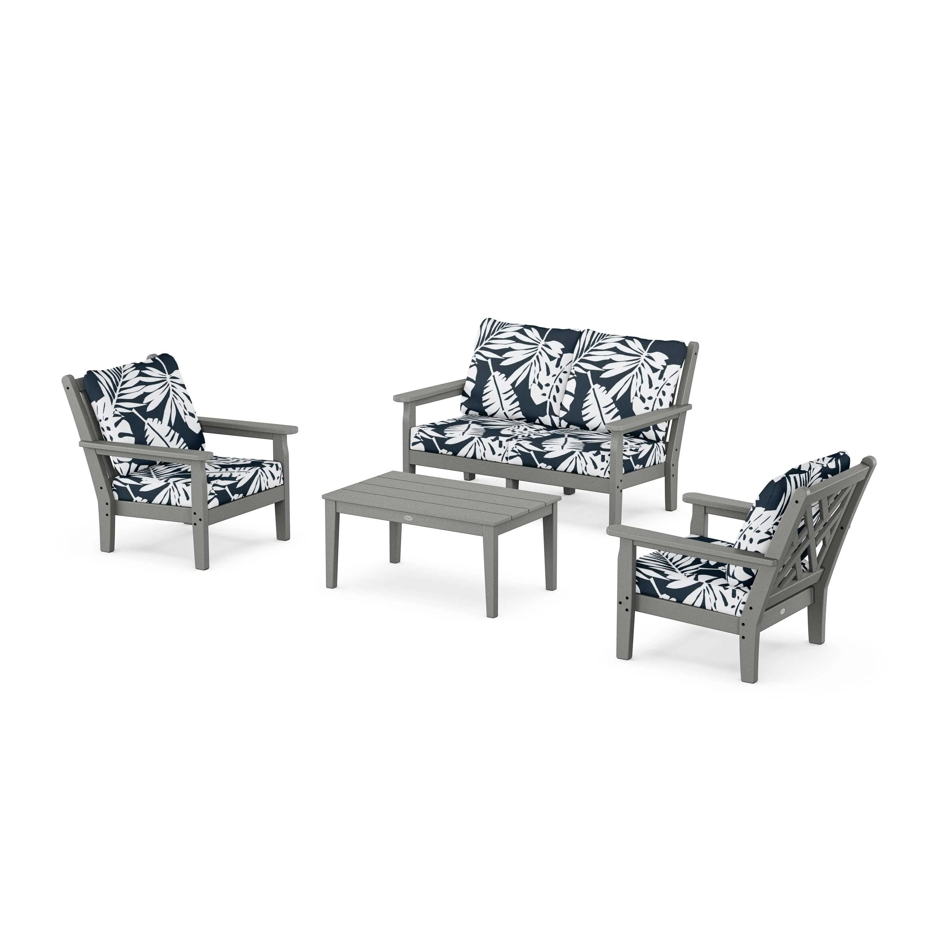 Chippendale 4-Piece Deep Seating Set with Loveseat - Image 155