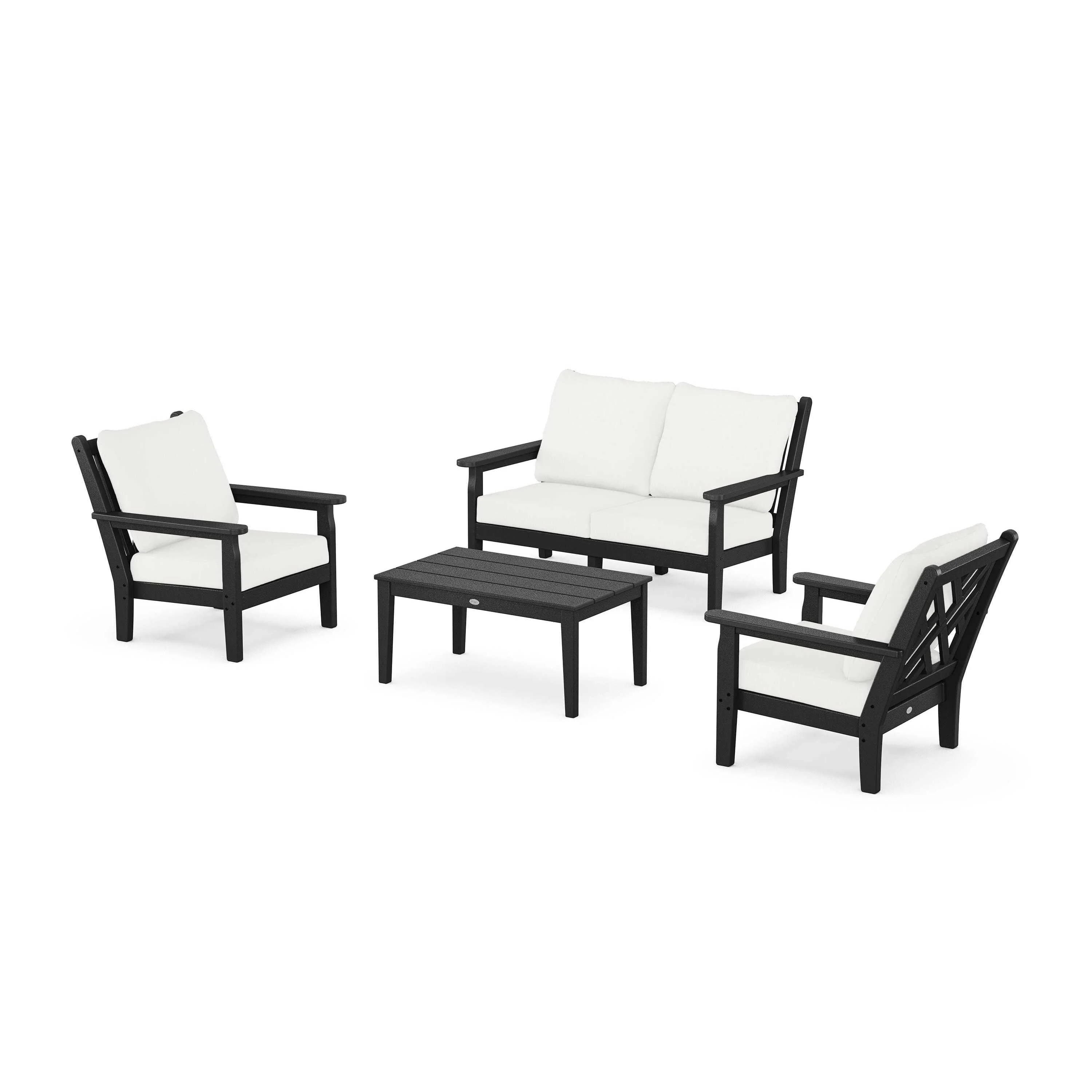 Chippendale 4-Piece Deep Seating Set with Loveseat - Image 156