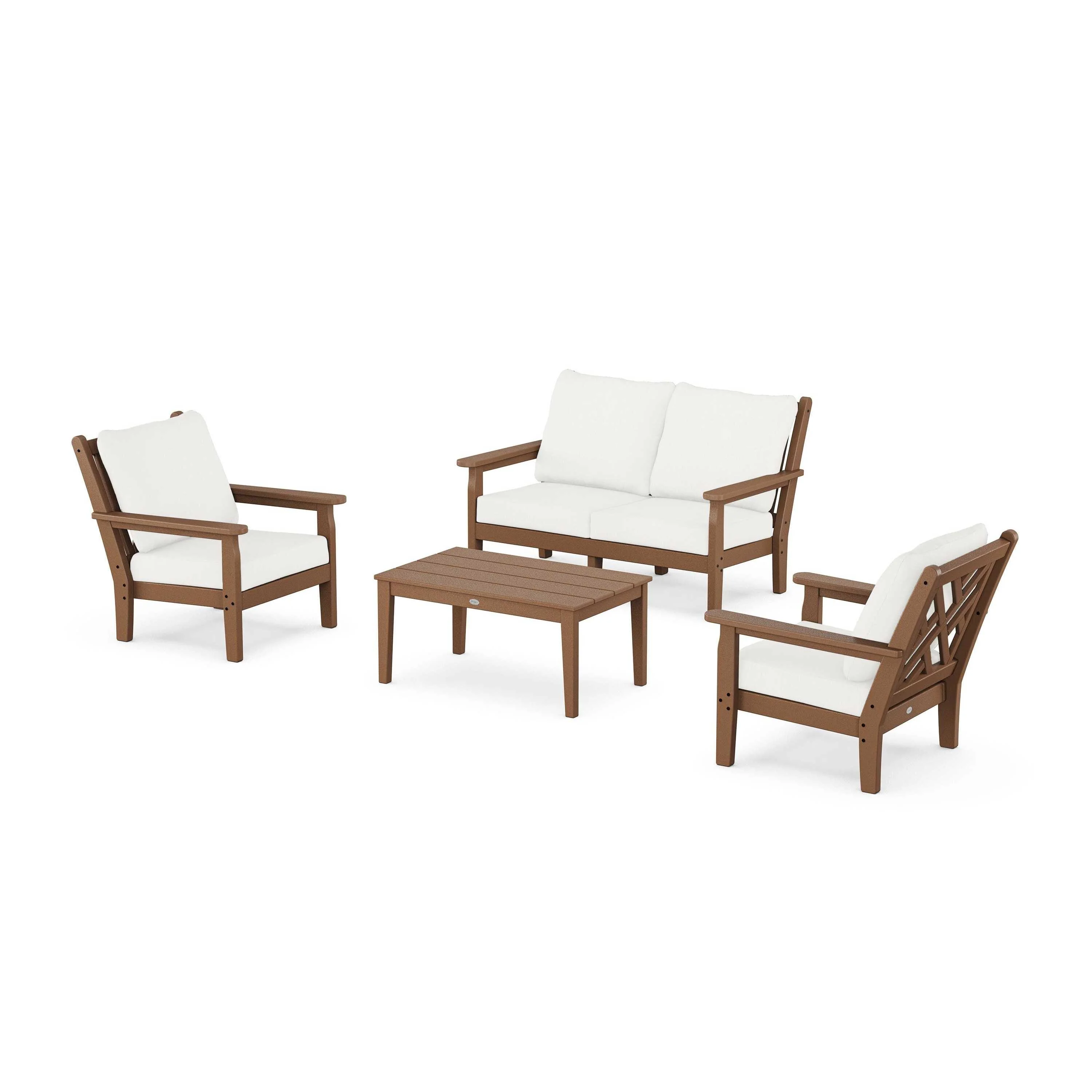 Chippendale 4-Piece Deep Seating Set with Loveseat - Image 16