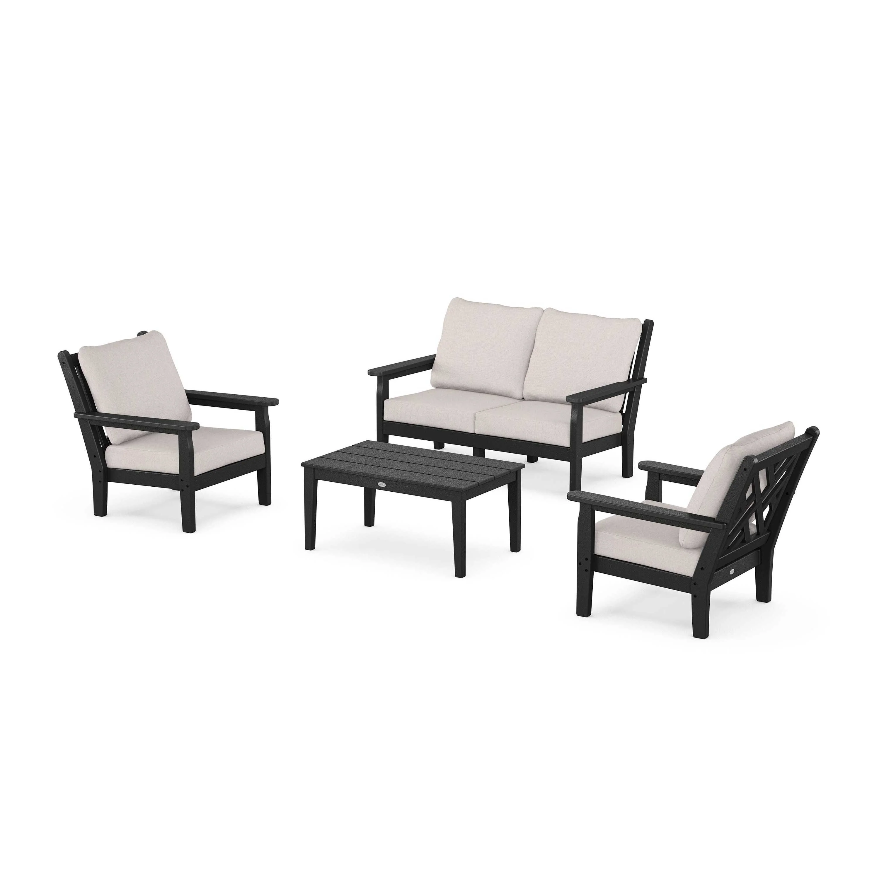 Chippendale 4-Piece Deep Seating Set with Loveseat - Image 166