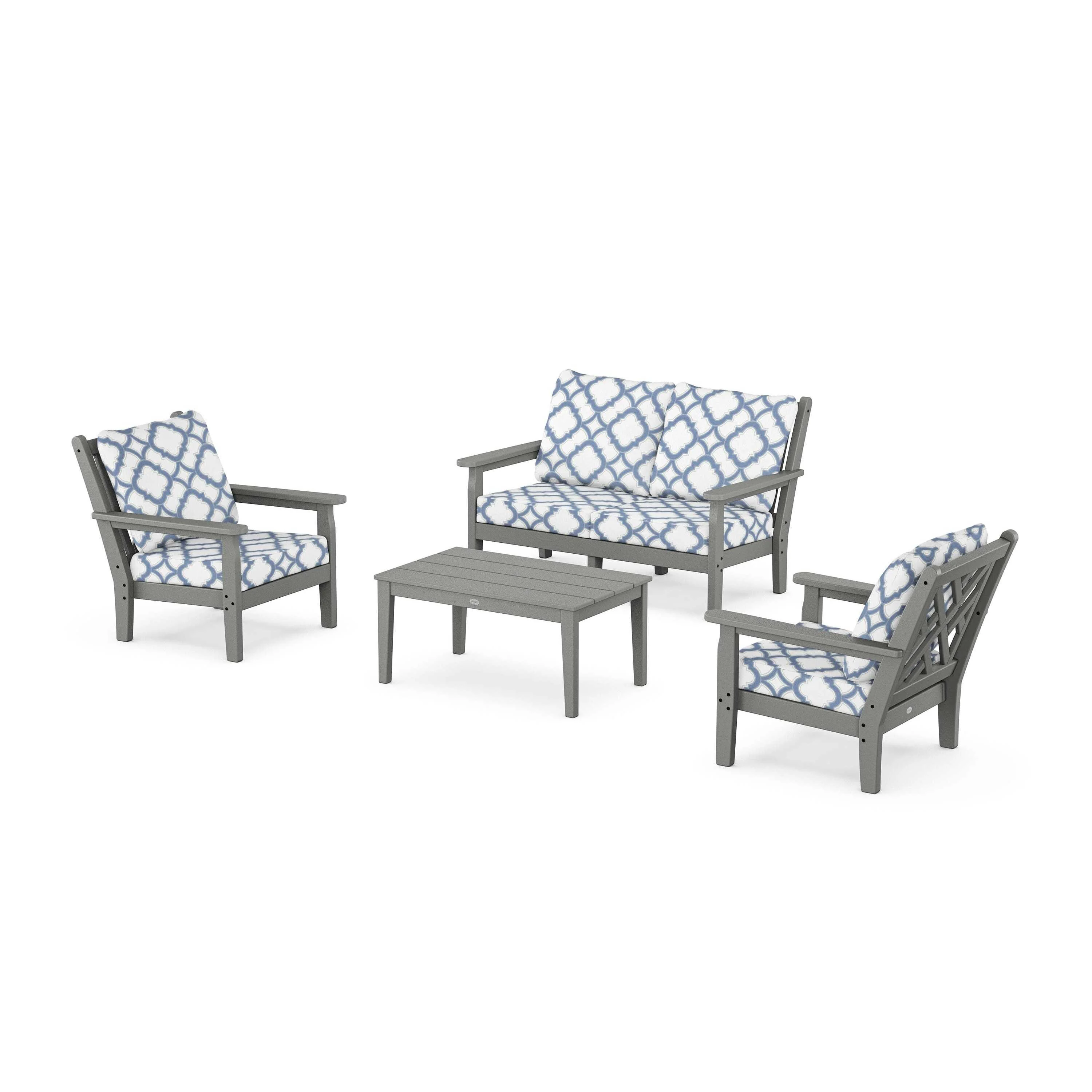 Chippendale 4-Piece Deep Seating Set with Loveseat - Image 169