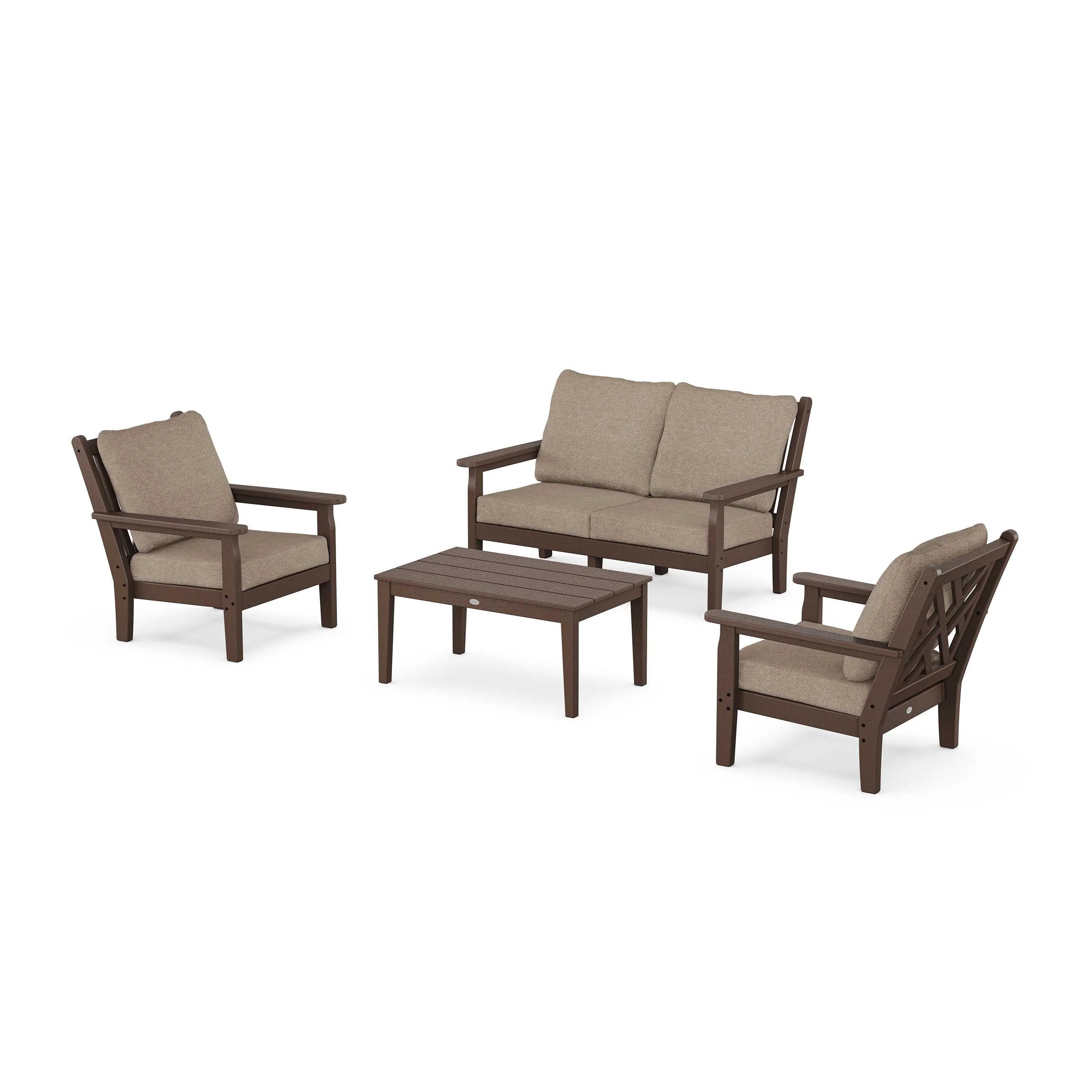 Chippendale 4-Piece Deep Seating Set with Loveseat - Image 172