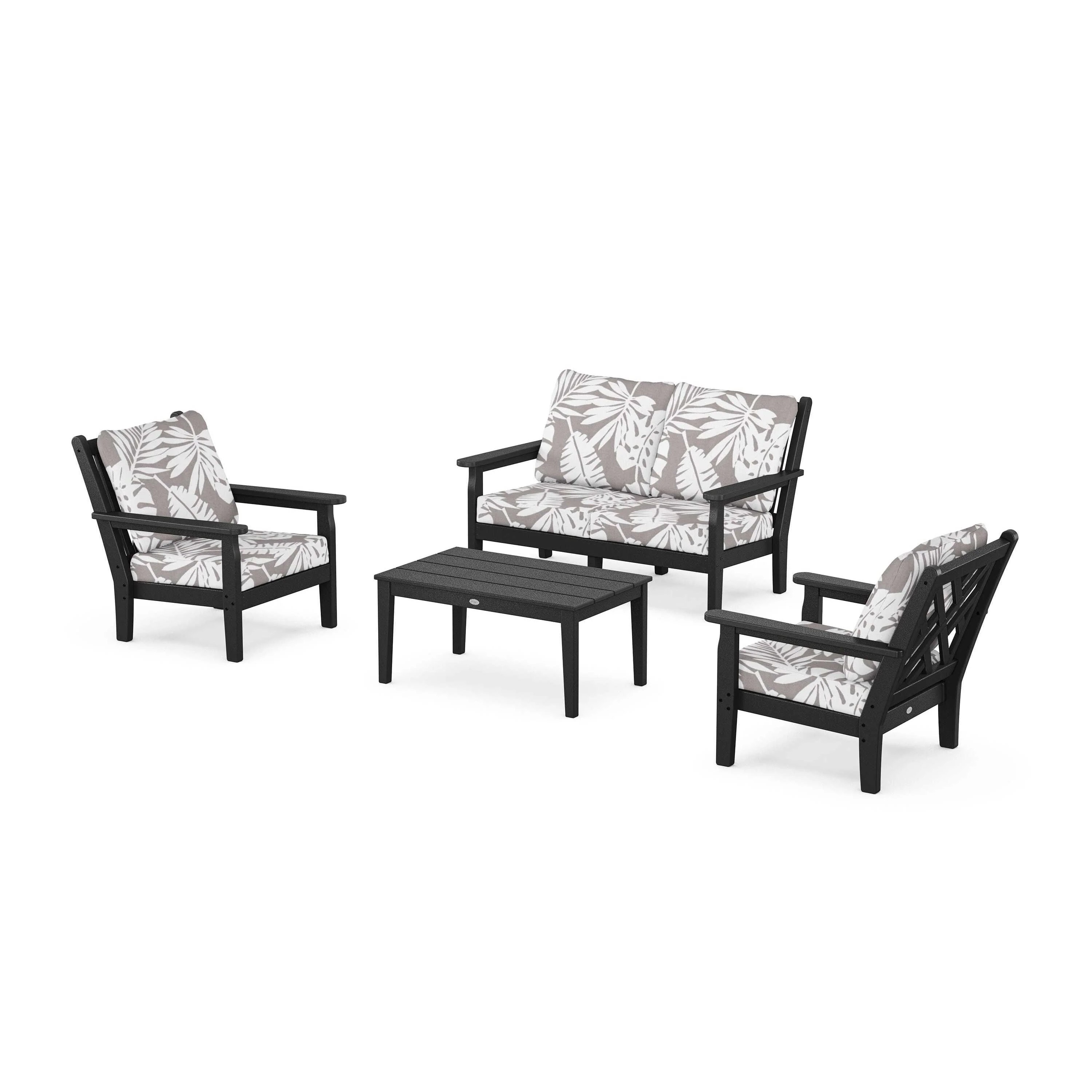 Chippendale 4-Piece Deep Seating Set with Loveseat - Image 173