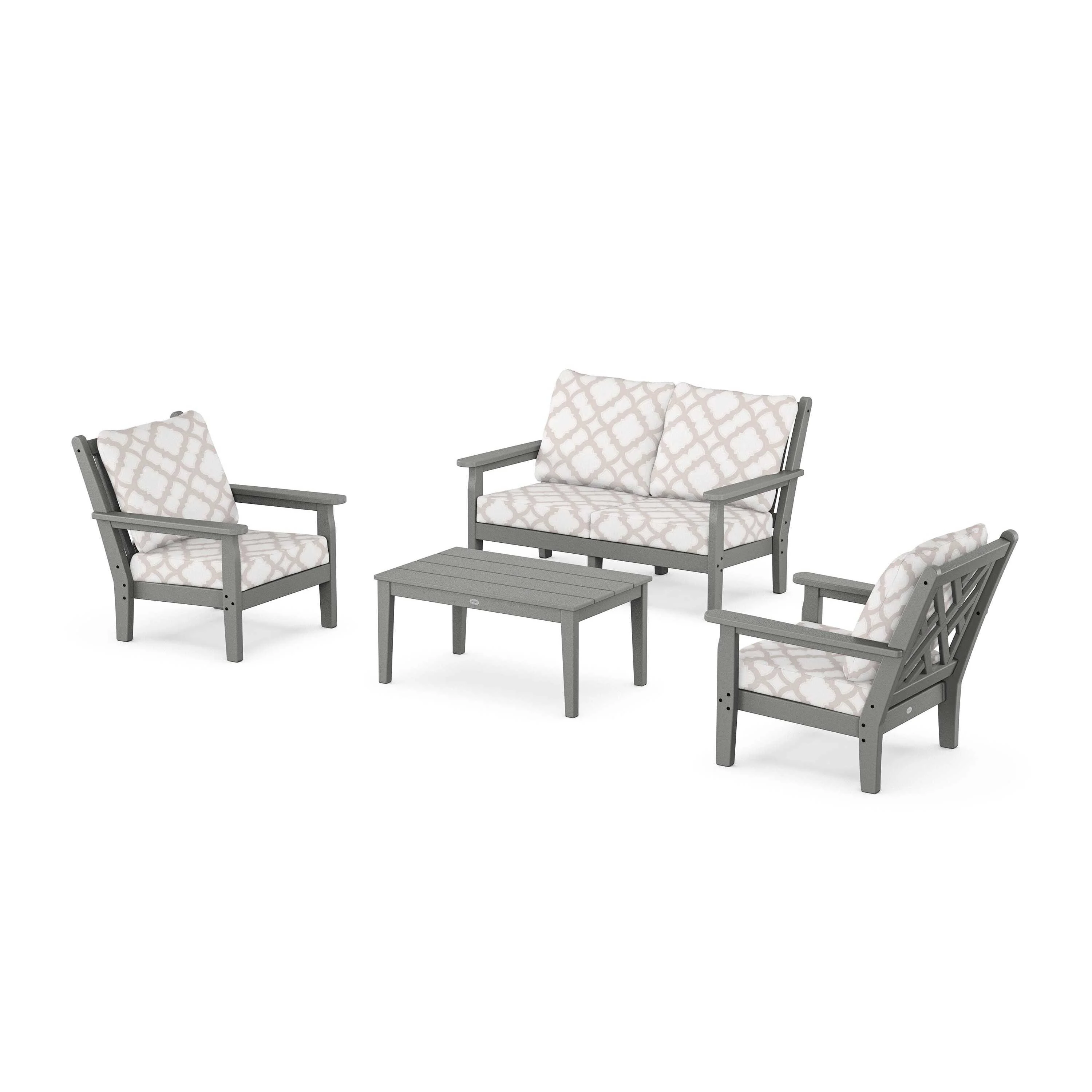 Chippendale 4-Piece Deep Seating Set with Loveseat - Image 176