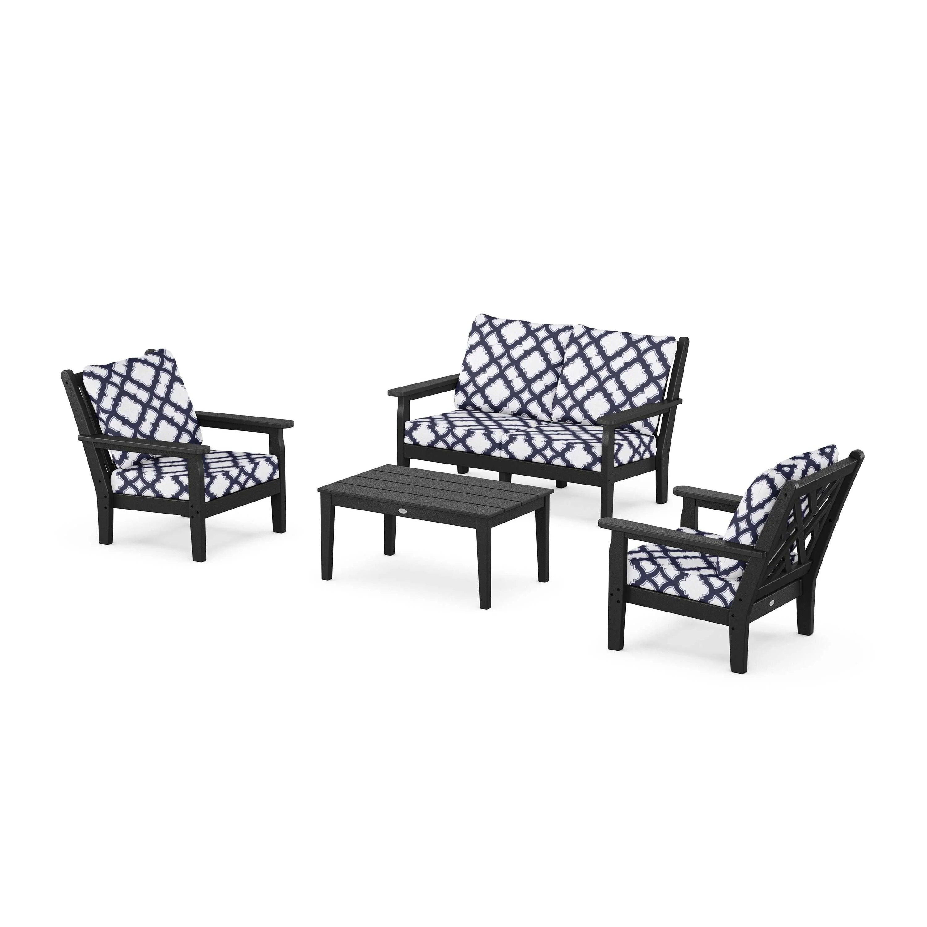 Chippendale 4-Piece Deep Seating Set with Loveseat - Image 177