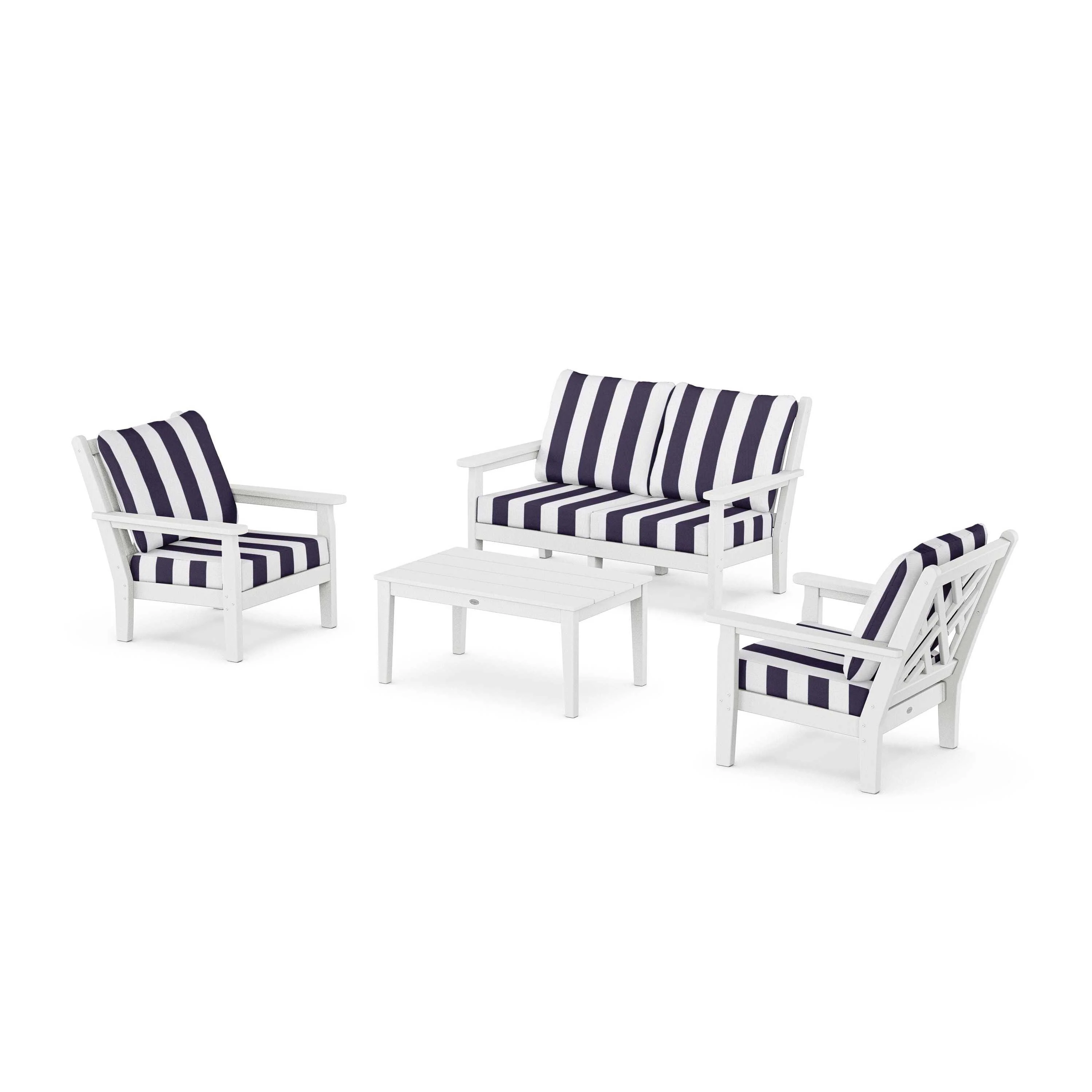 Chippendale 4-Piece Deep Seating Set with Loveseat - Image 179