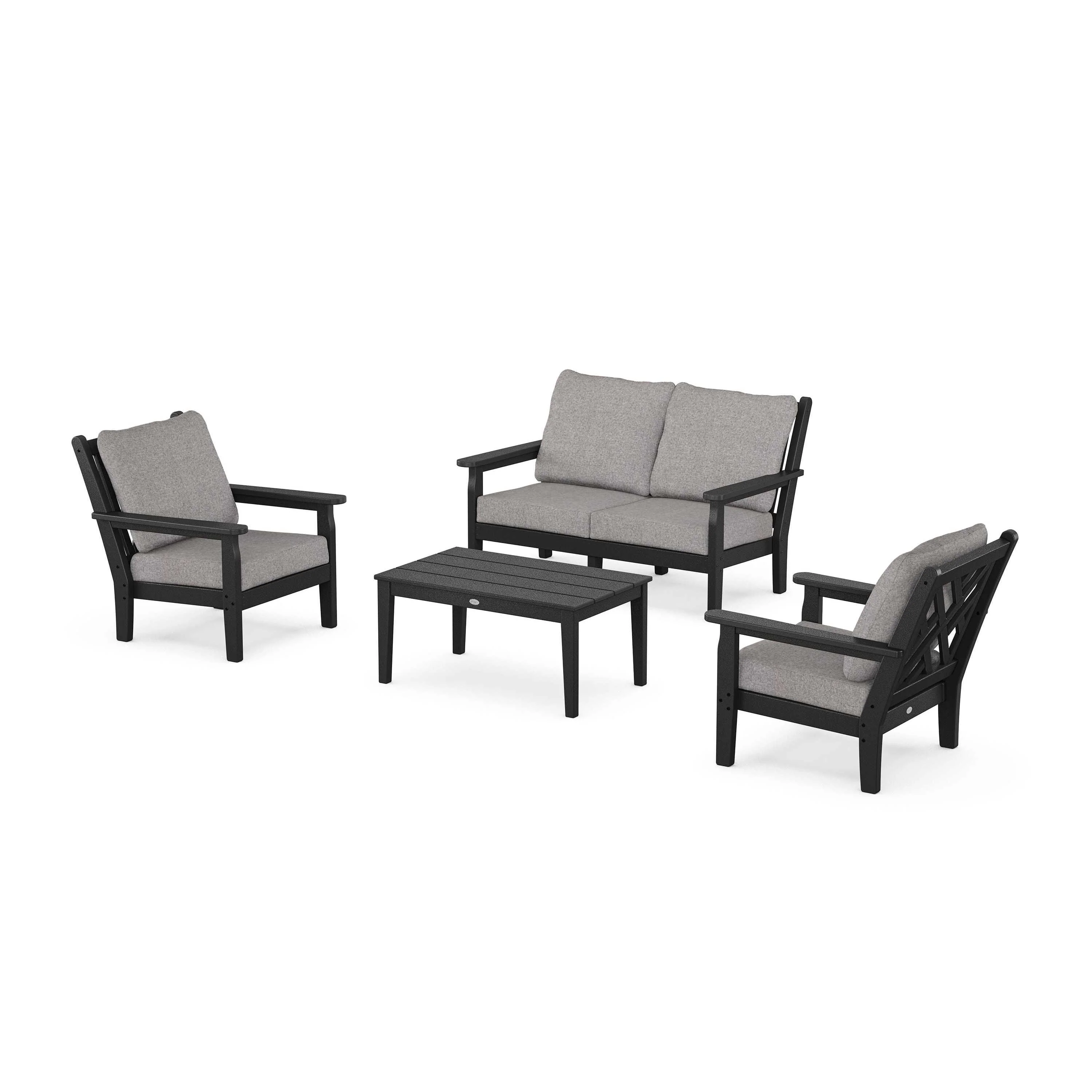 Chippendale 4-Piece Deep Seating Set with Loveseat - Image 18