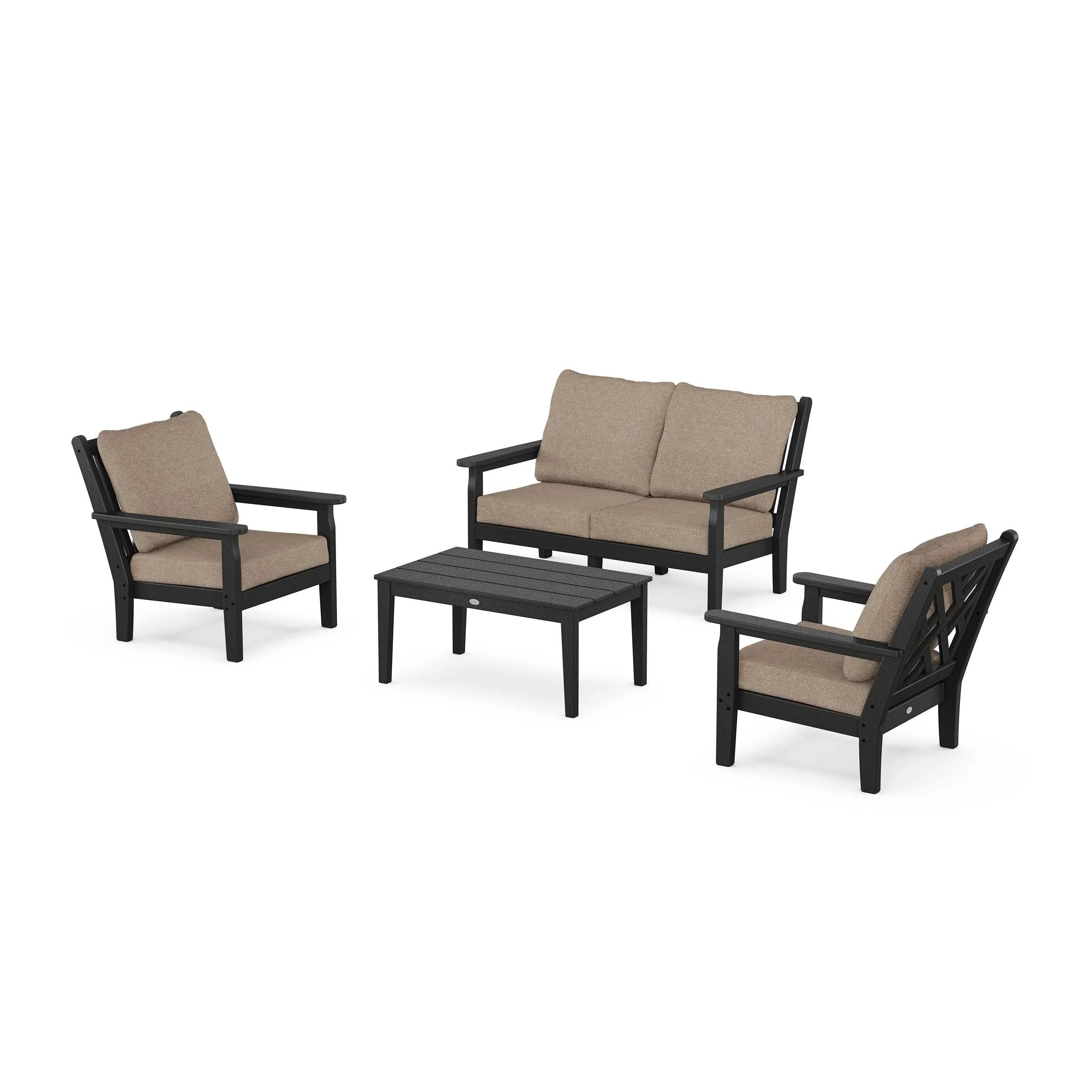 Chippendale 4-Piece Deep Seating Set with Loveseat - Image 180