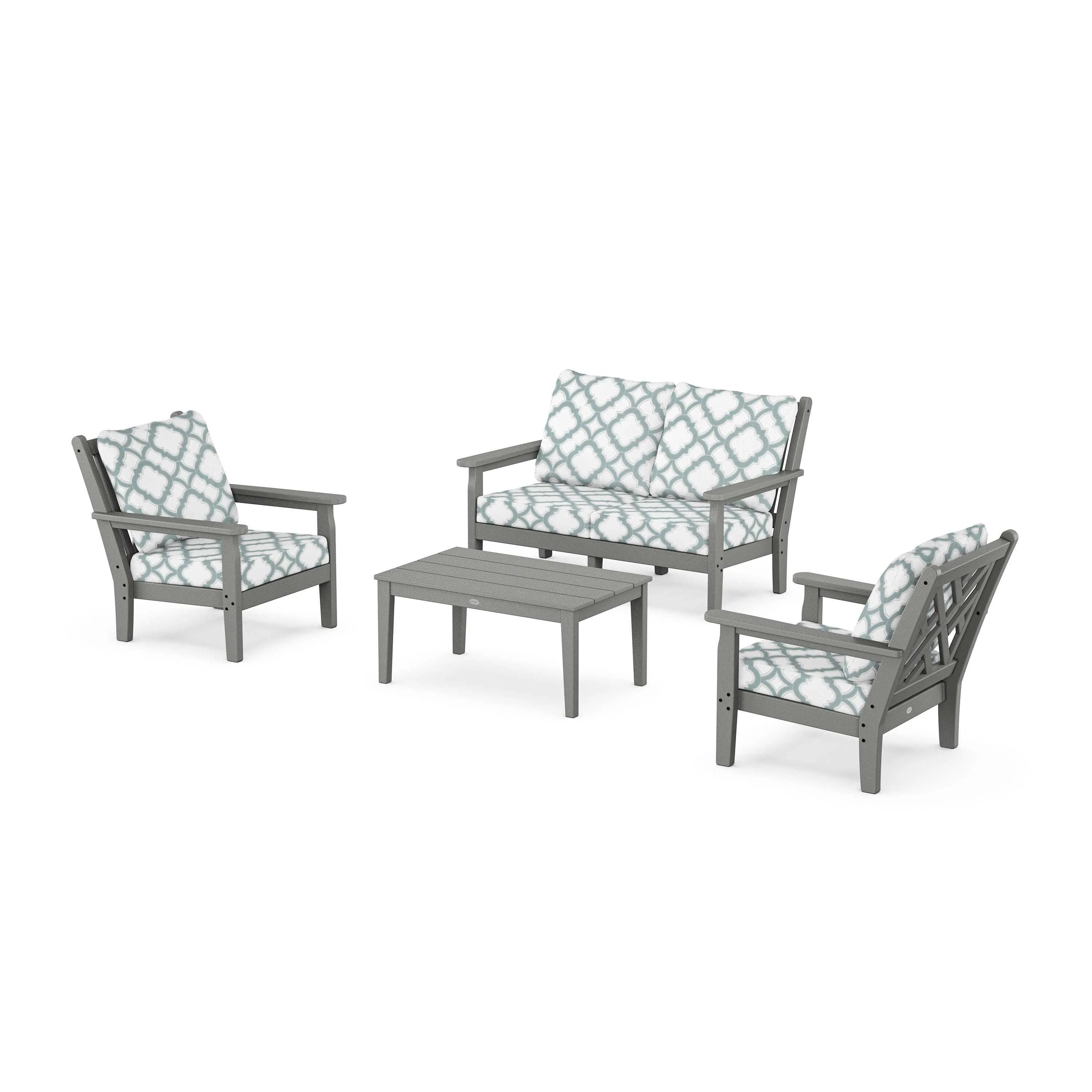 Chippendale 4-Piece Deep Seating Set with Loveseat - Image 183