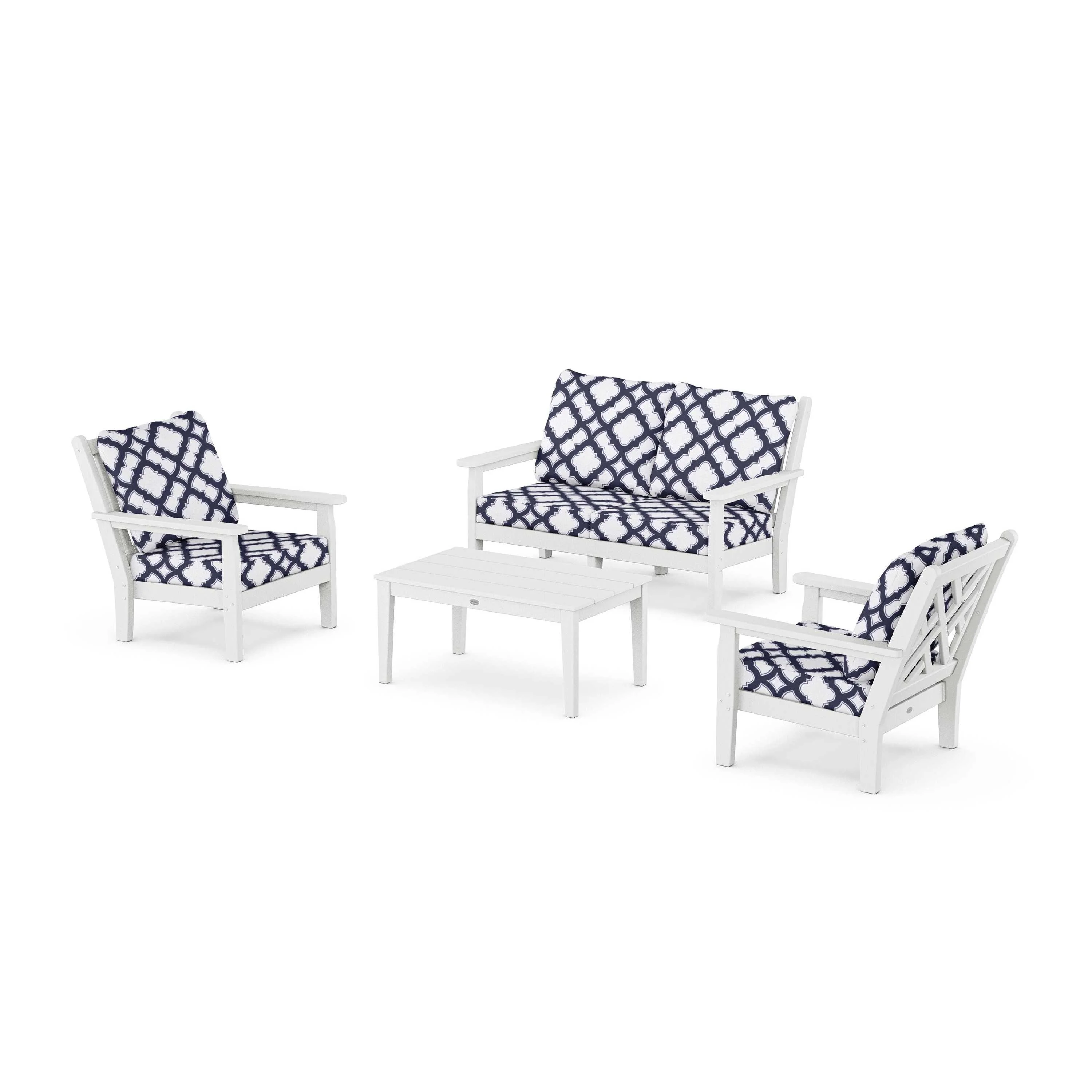 Chippendale 4-Piece Deep Seating Set with Loveseat - Image 185