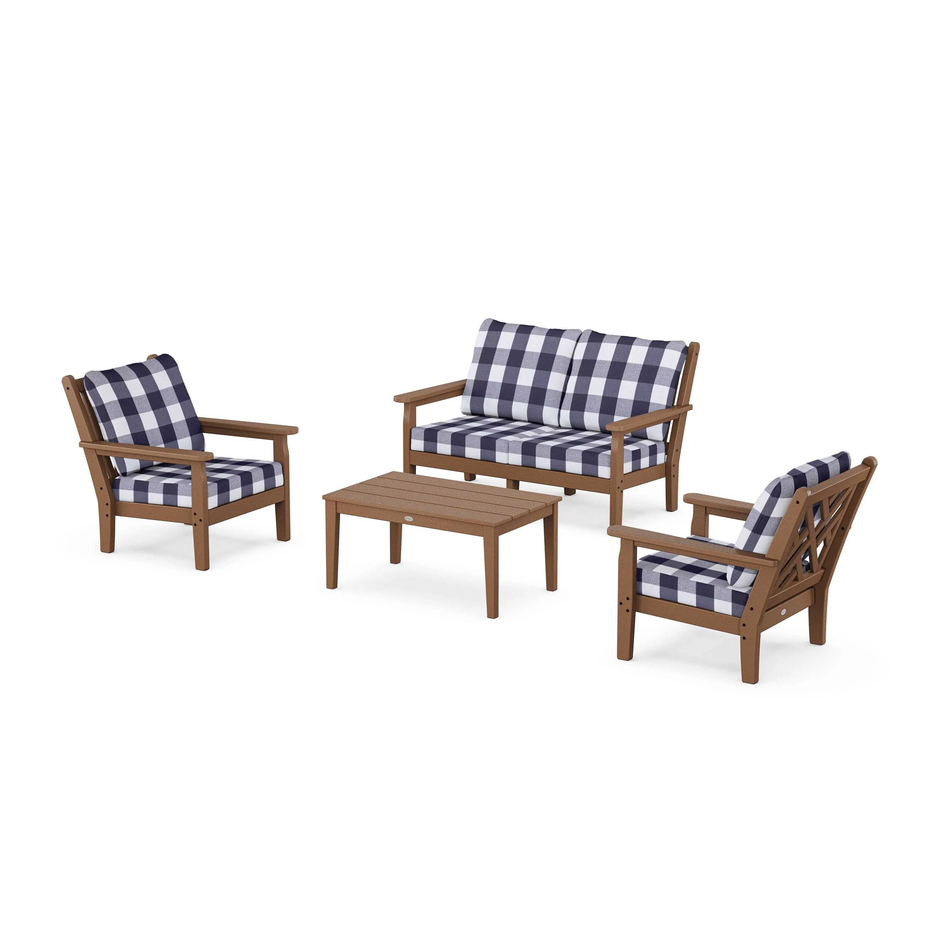 Chippendale 4-Piece Deep Seating Set with Loveseat - Image 187