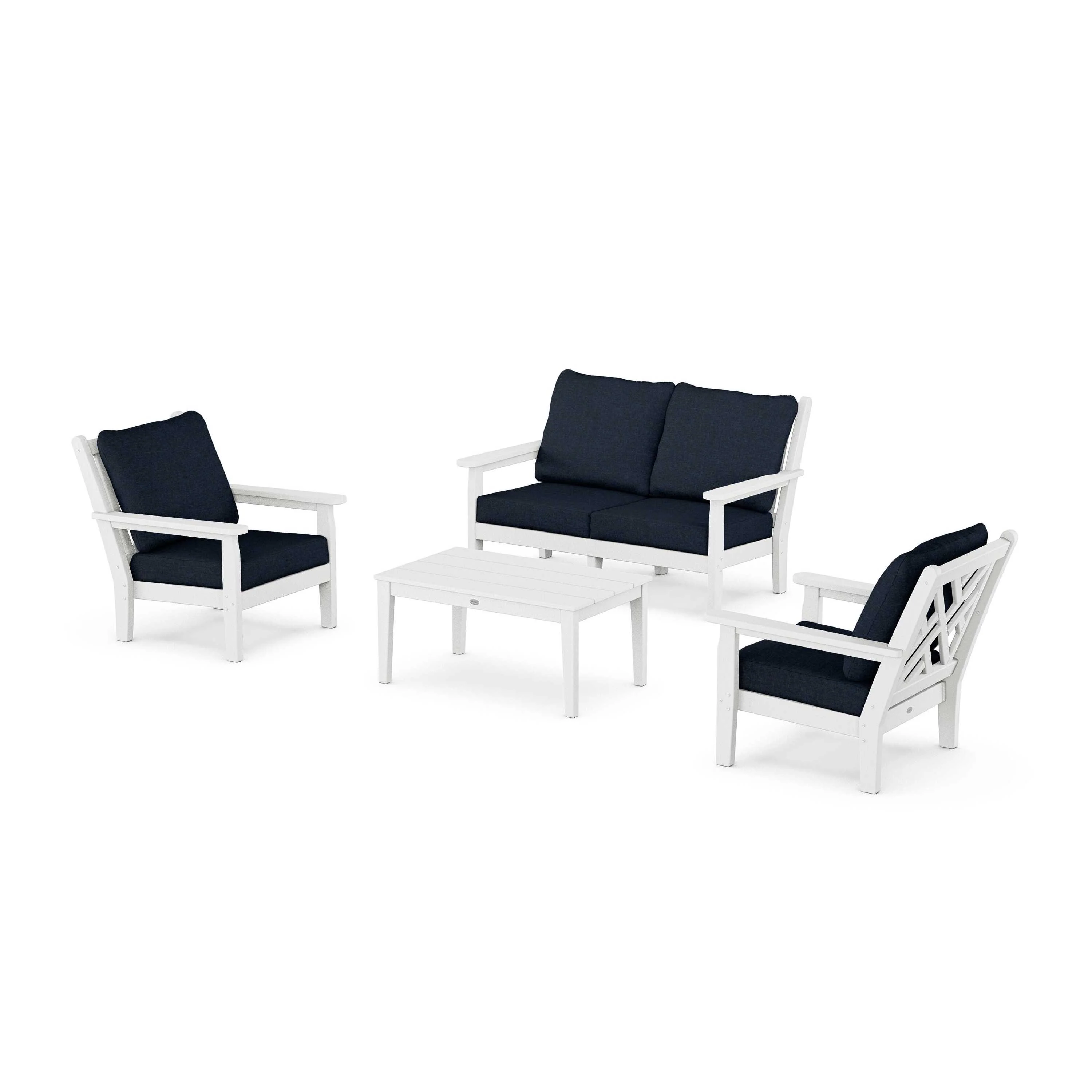 Chippendale 4-Piece Deep Seating Set with Loveseat - Image 188