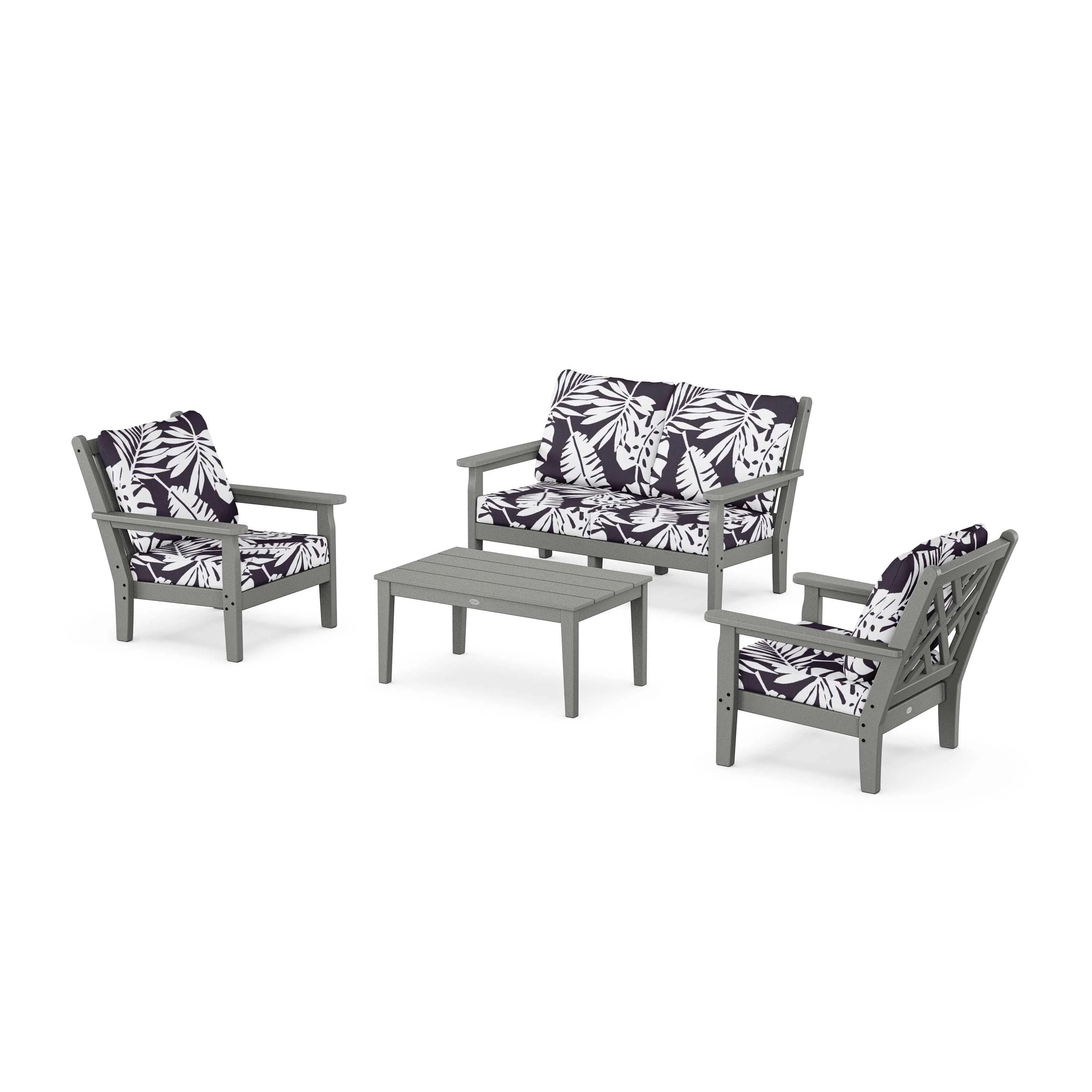Chippendale 4-Piece Deep Seating Set with Loveseat - Image 189