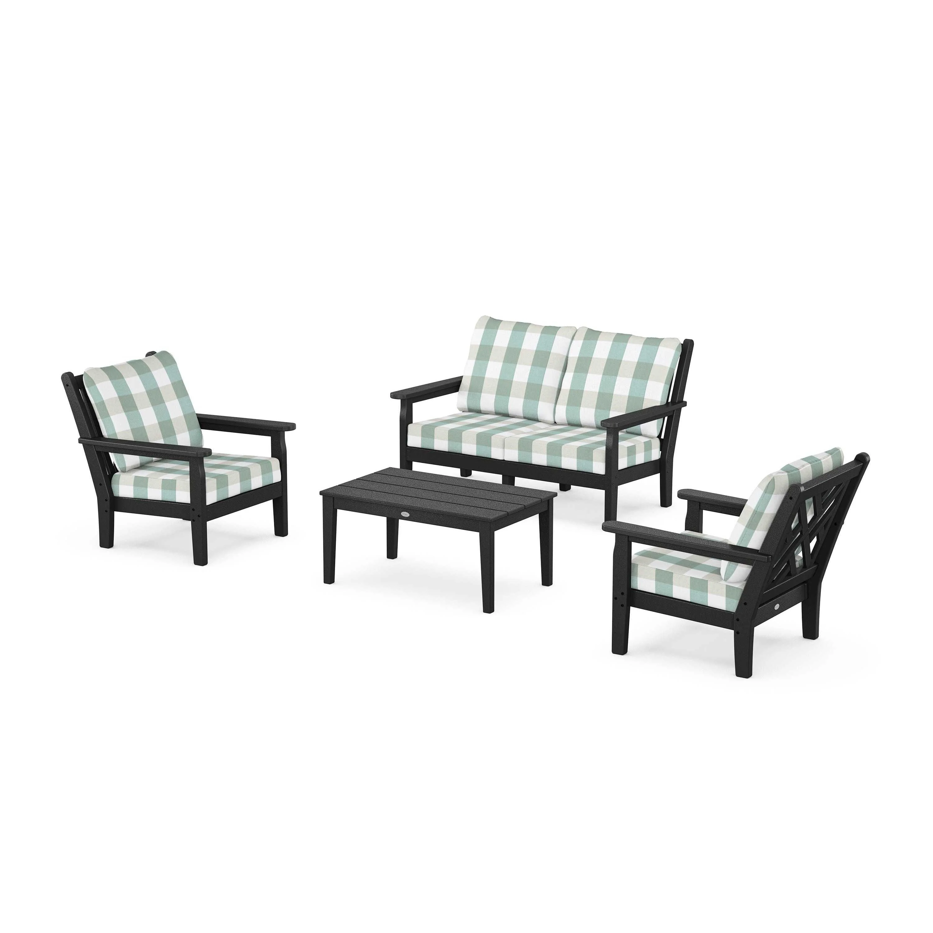 Chippendale 4-Piece Deep Seating Set with Loveseat - Image 19