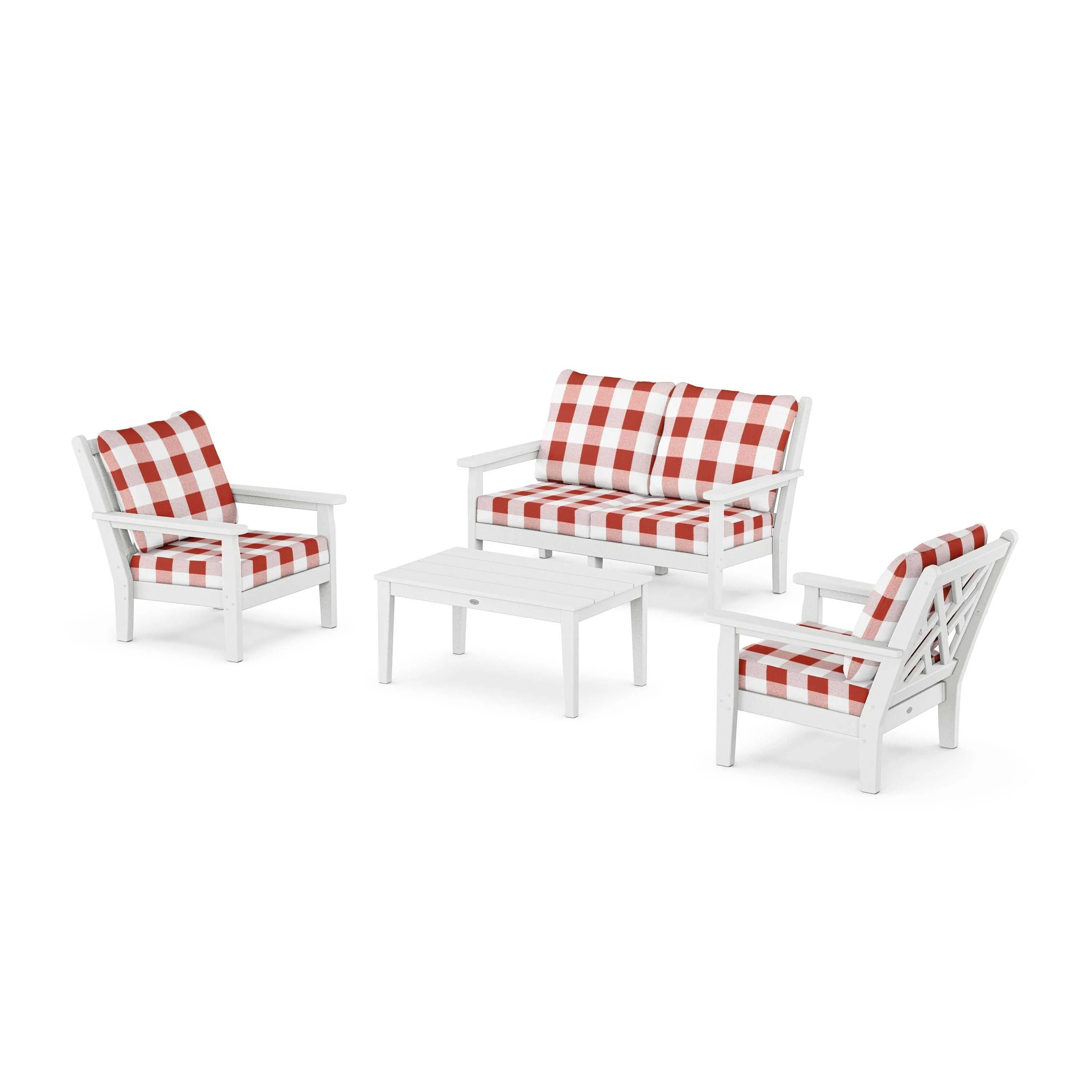 Chippendale 4-Piece Deep Seating Set with Loveseat - Image 190