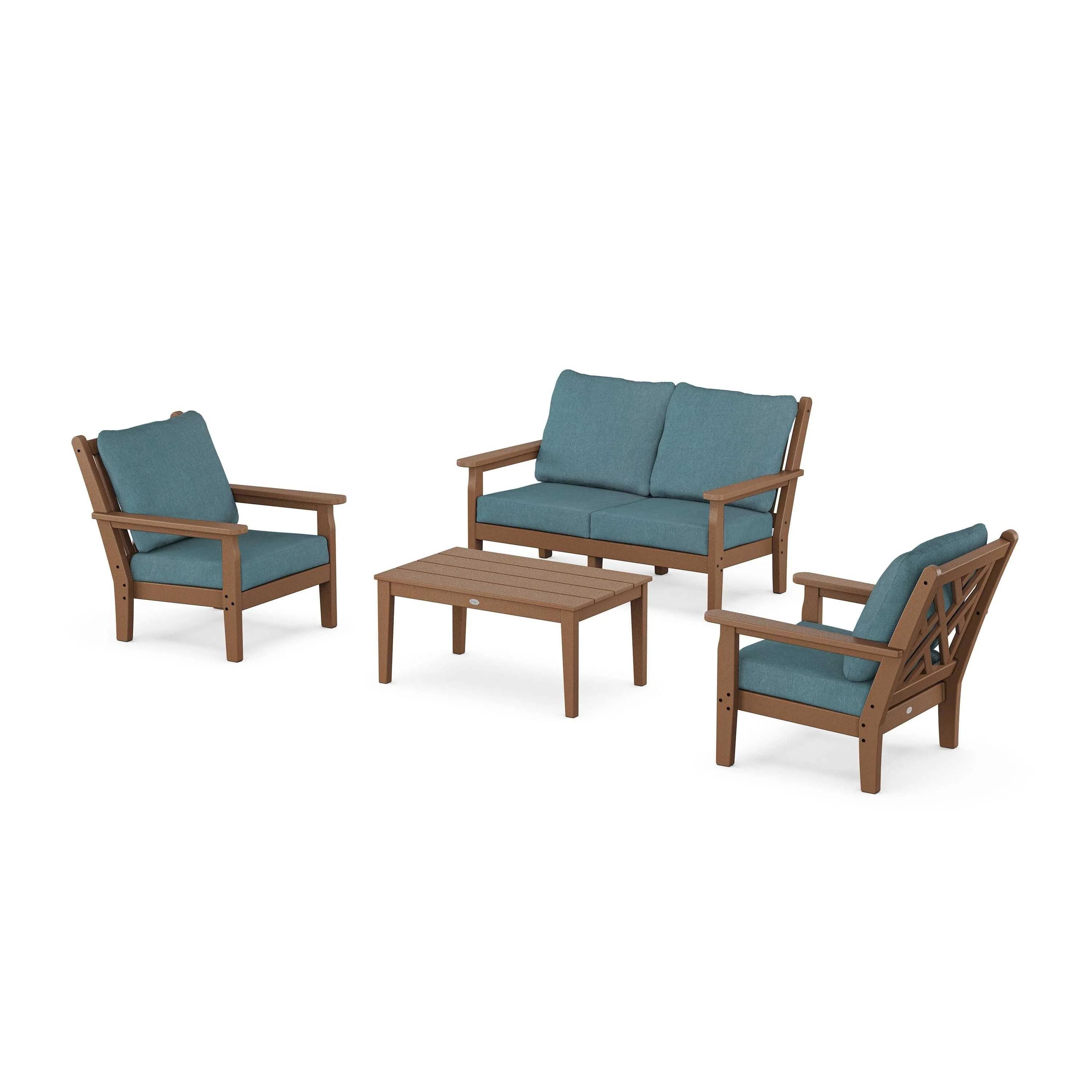 Chippendale 4-Piece Deep Seating Set with Loveseat - Image 192