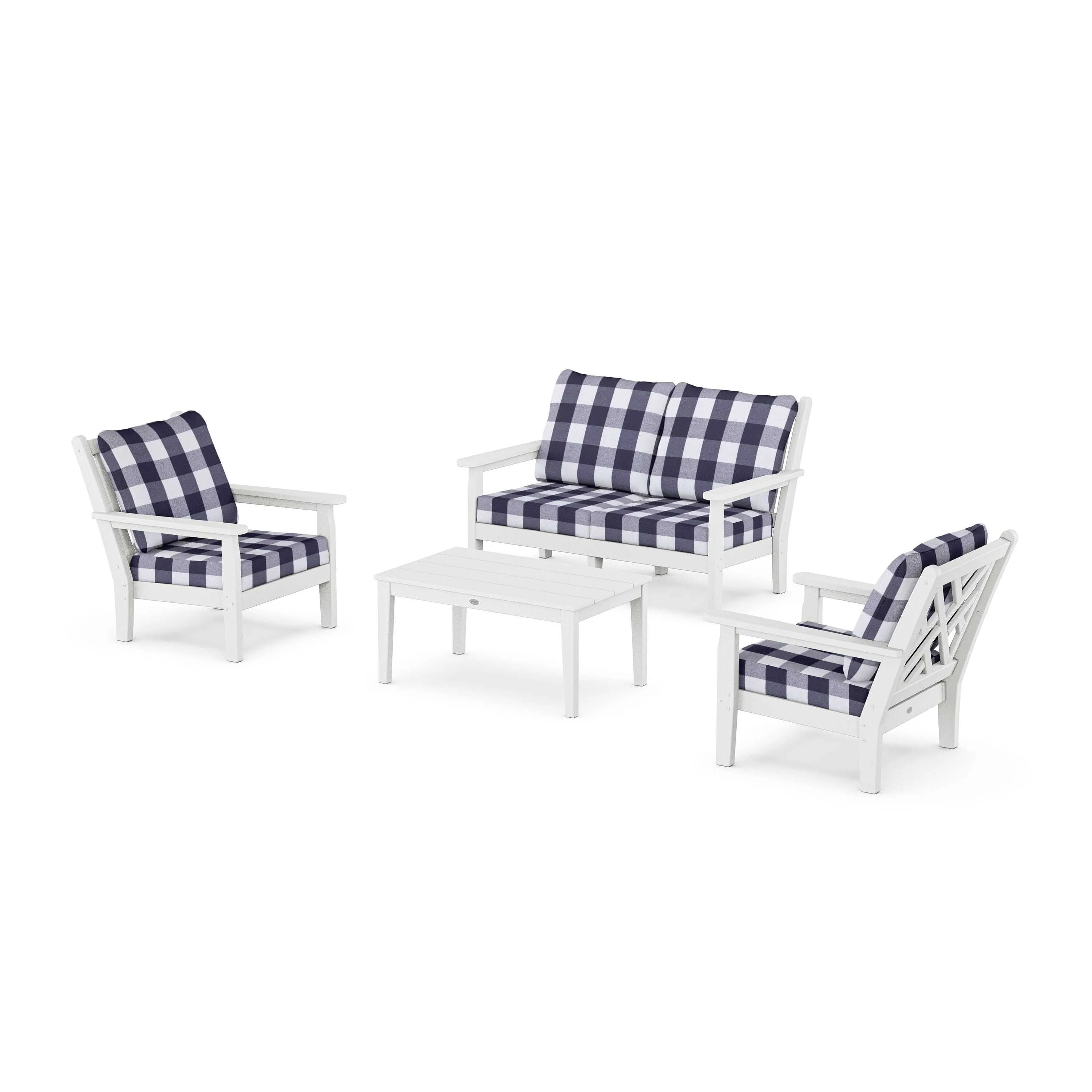Chippendale 4-Piece Deep Seating Set with Loveseat - Image 202
