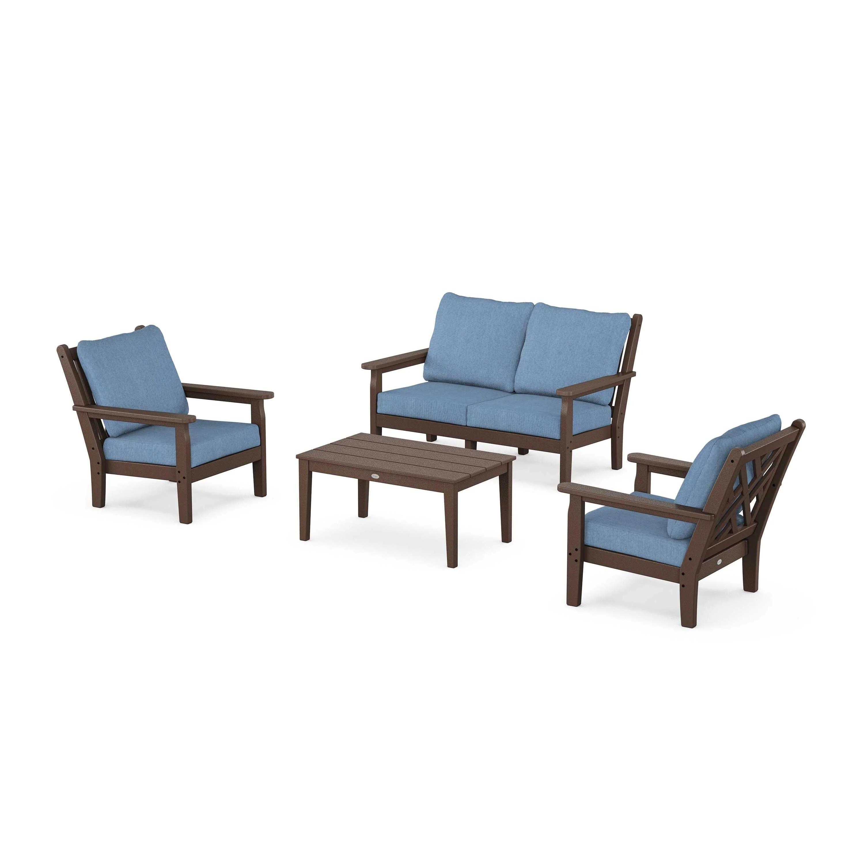 Chippendale 4-Piece Deep Seating Set with Loveseat - Image 204