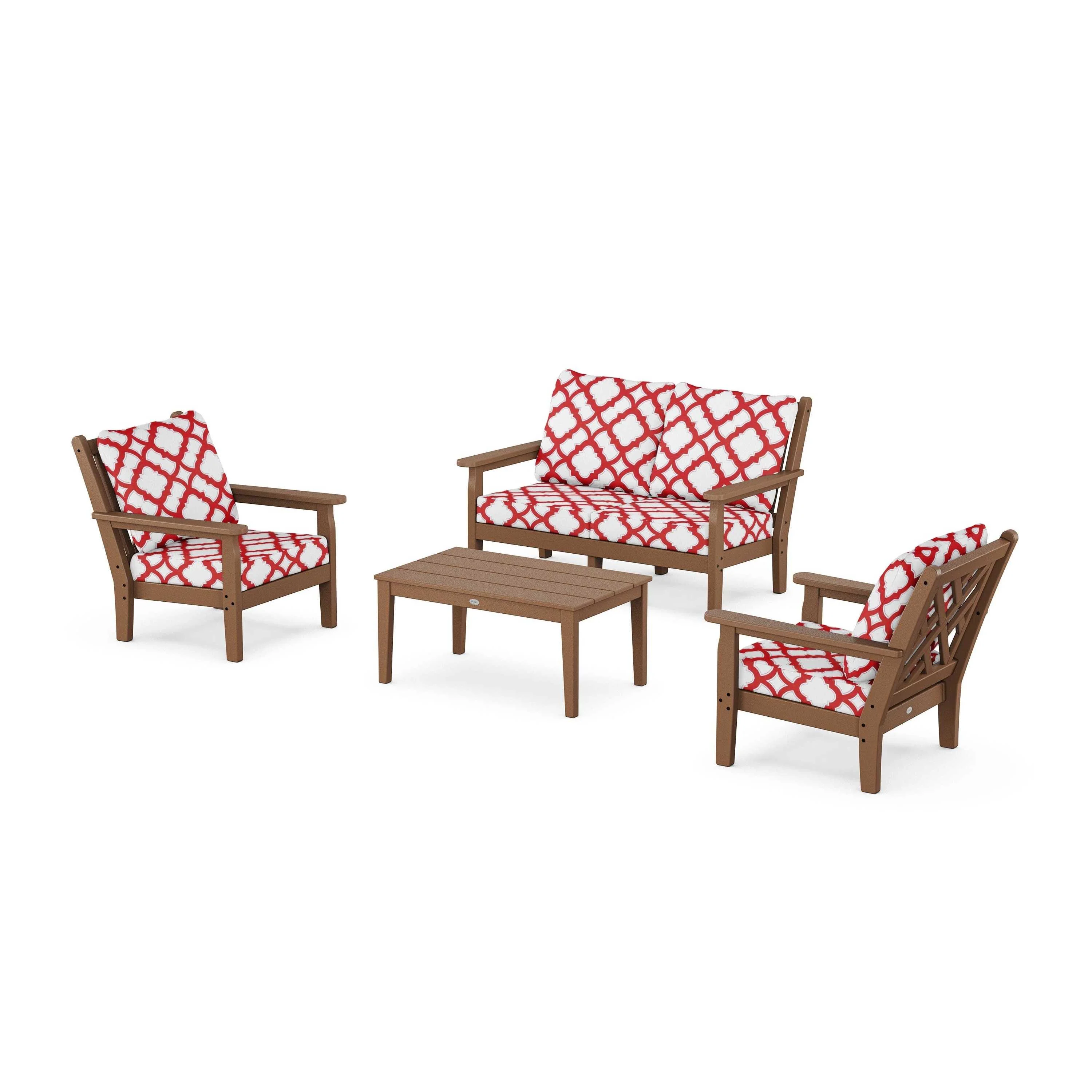 Chippendale 4-Piece Deep Seating Set with Loveseat - Image 206