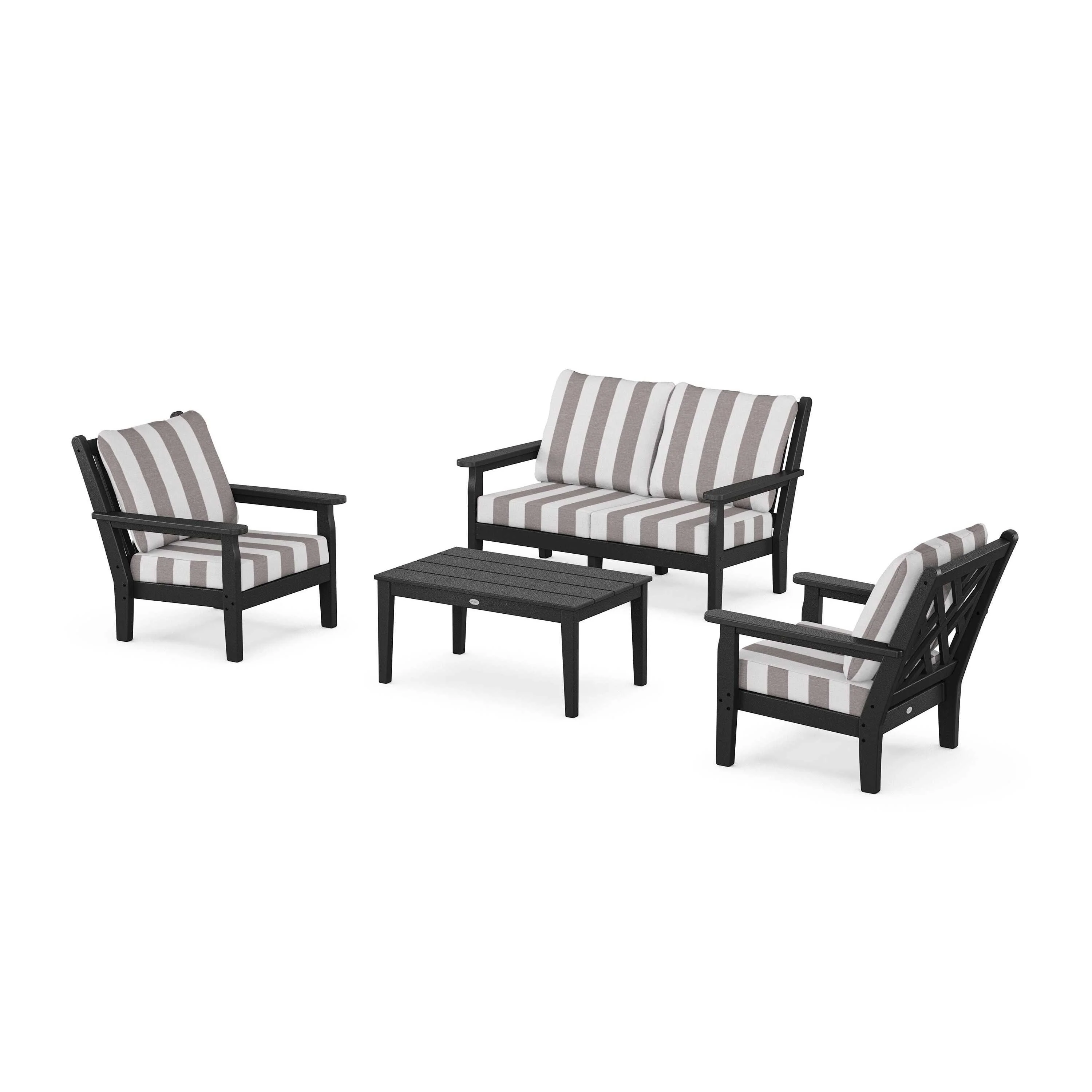 Chippendale 4-Piece Deep Seating Set with Loveseat - Image 207