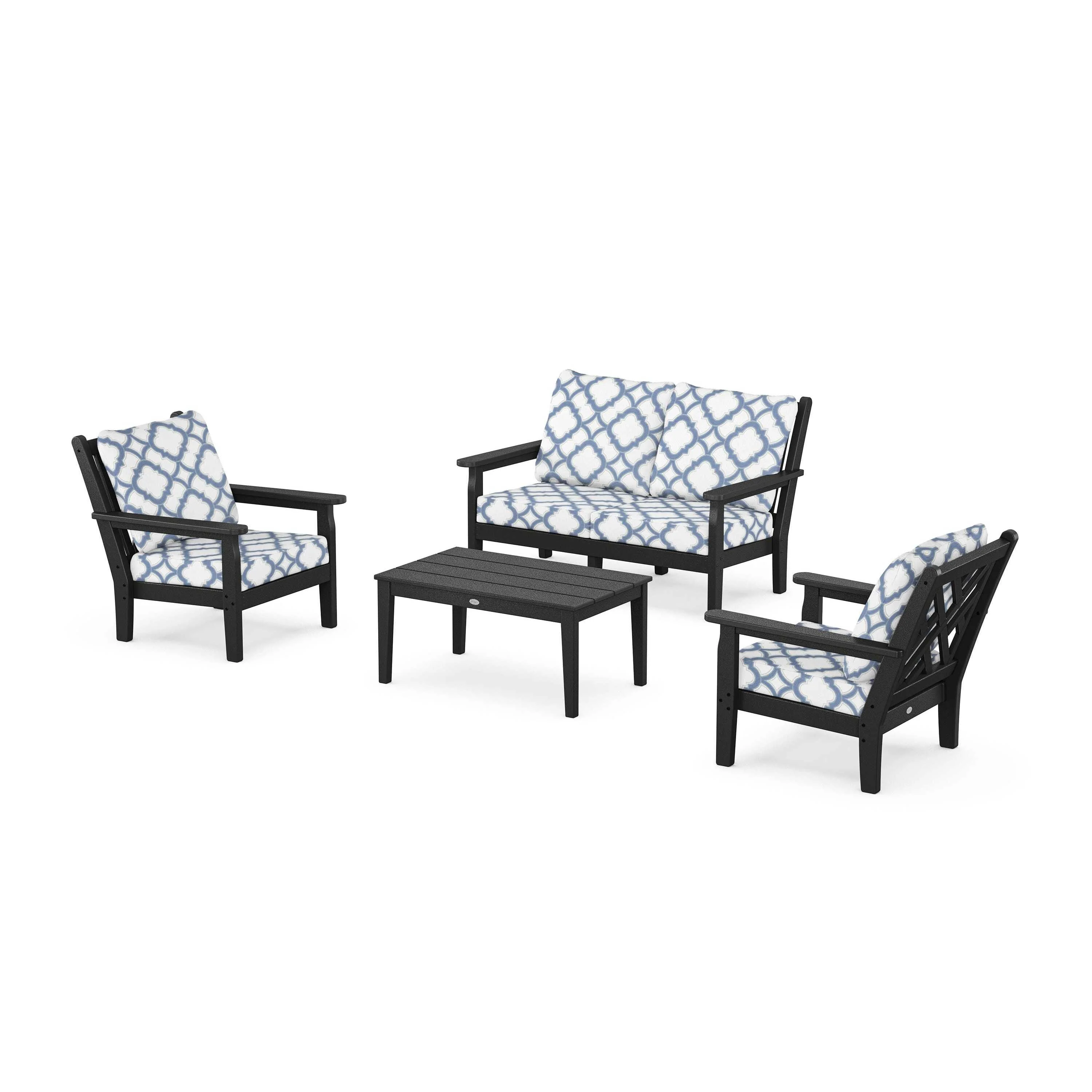 Chippendale 4-Piece Deep Seating Set with Loveseat - Image 209