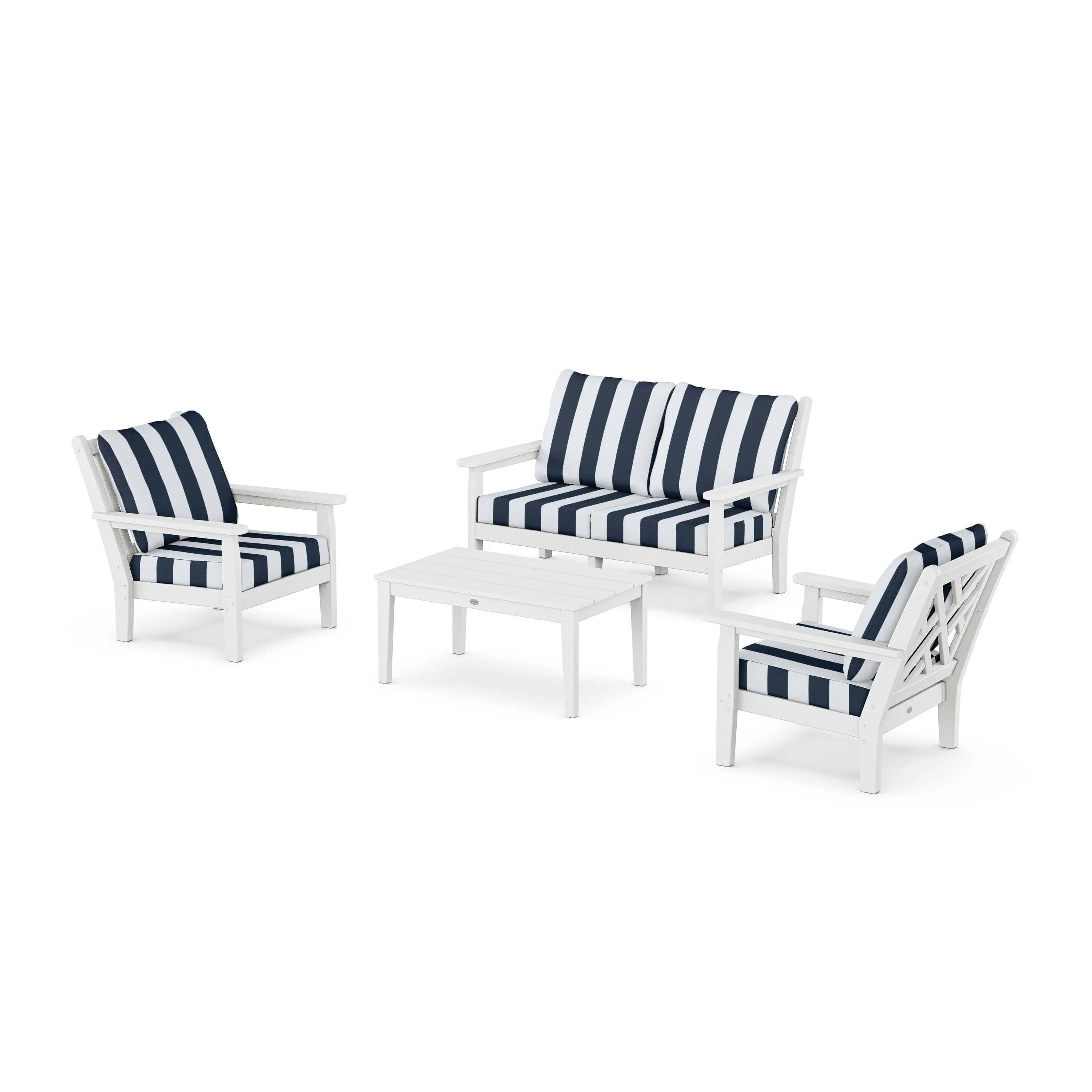 Chippendale 4-Piece Deep Seating Set with Loveseat - Image 21
