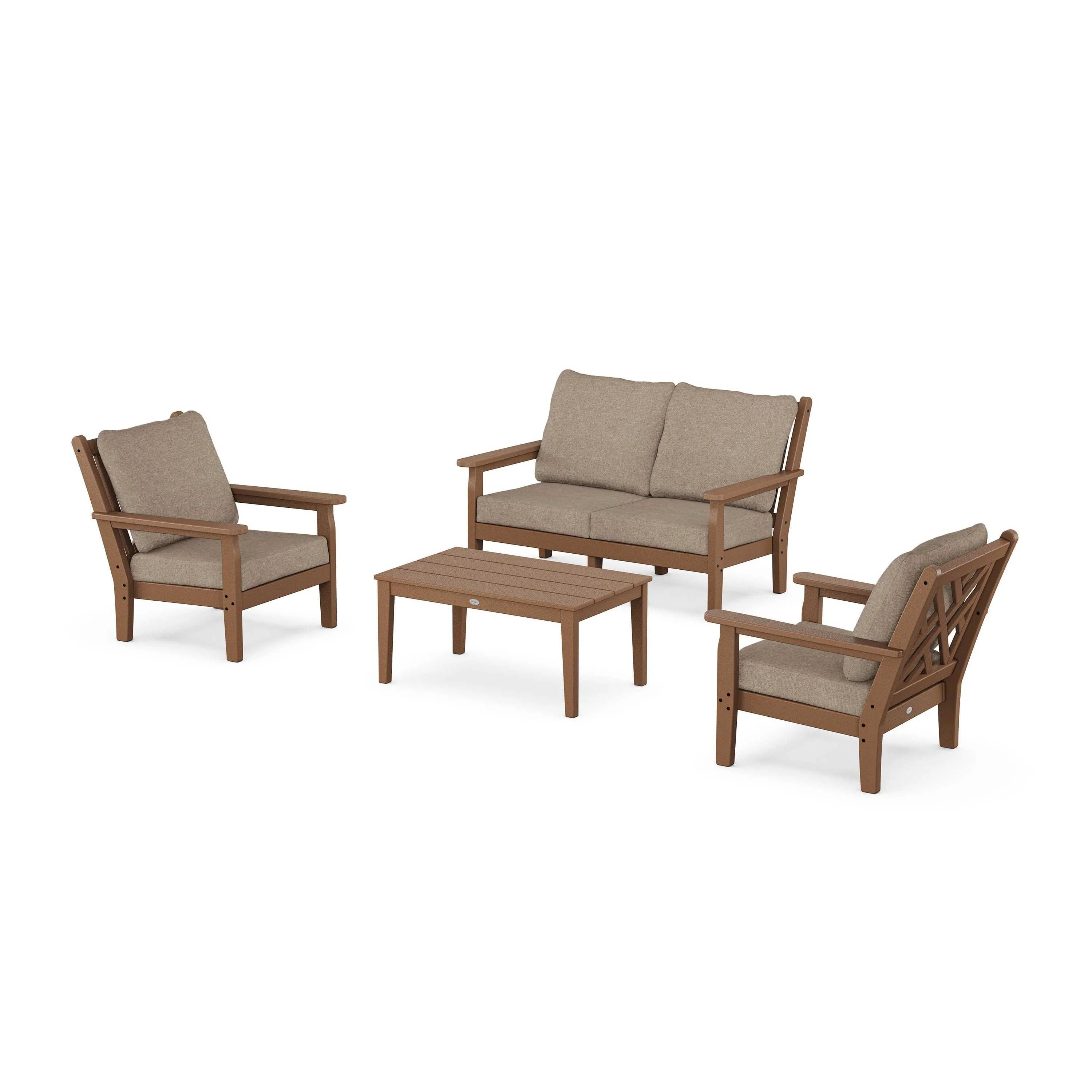 Chippendale 4-Piece Deep Seating Set with Loveseat - Image 210