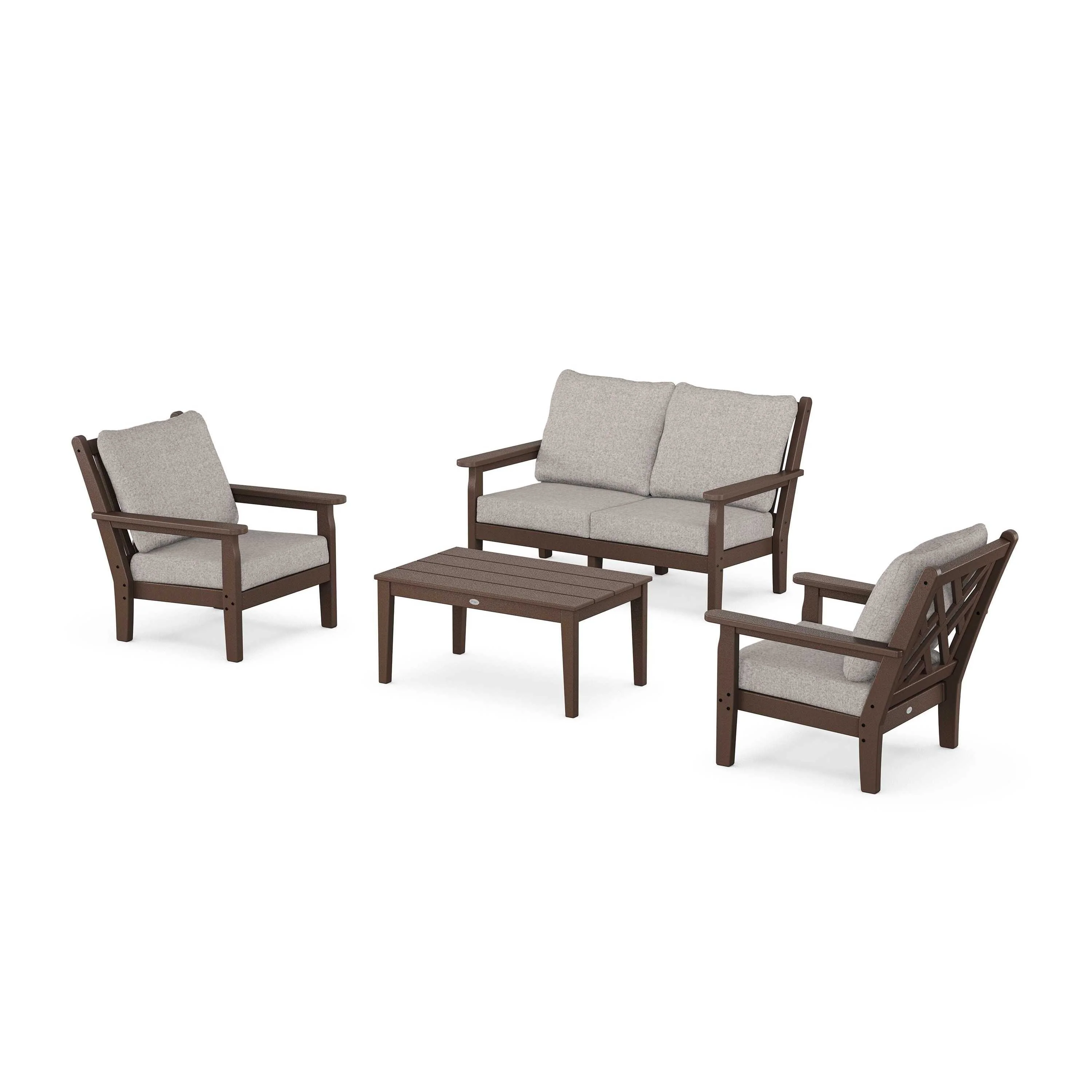 Chippendale 4-Piece Deep Seating Set with Loveseat - Image 23